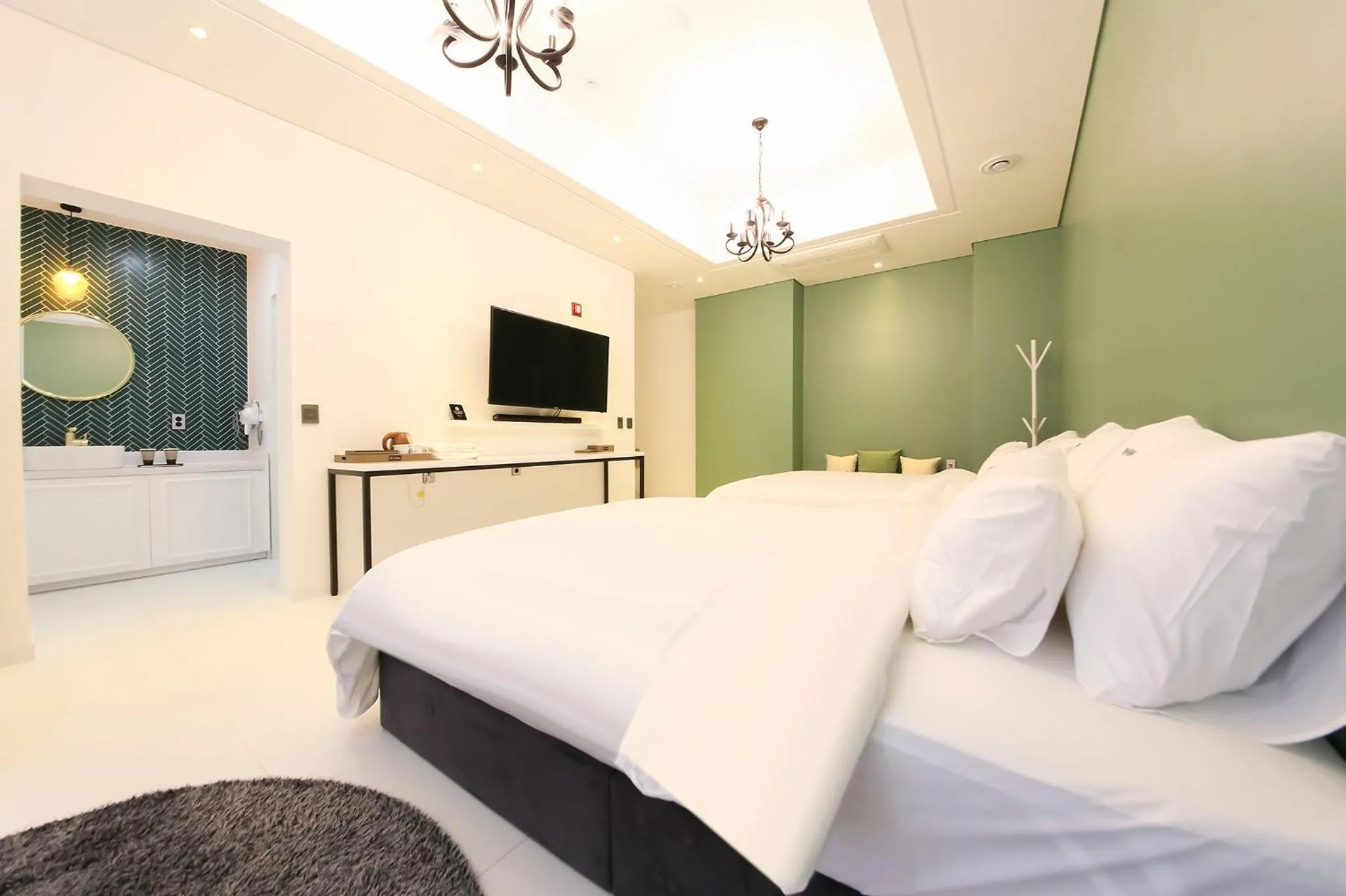 Bed in Hotel Raum Suncheon