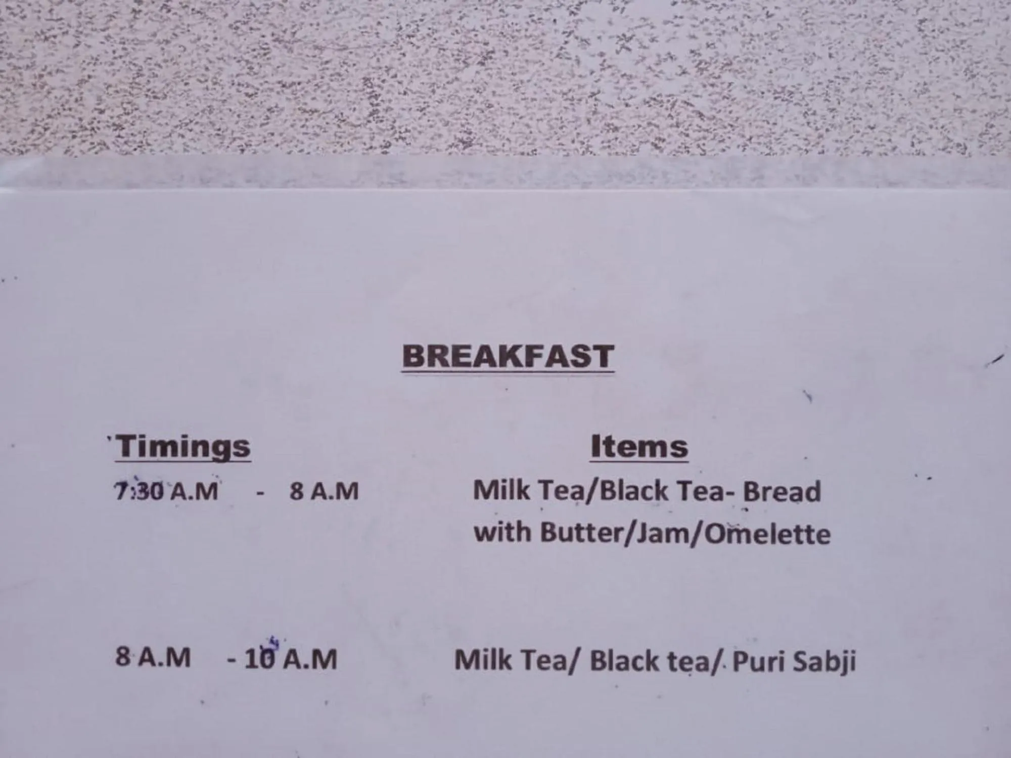 Breakfast in Sulawado Resort