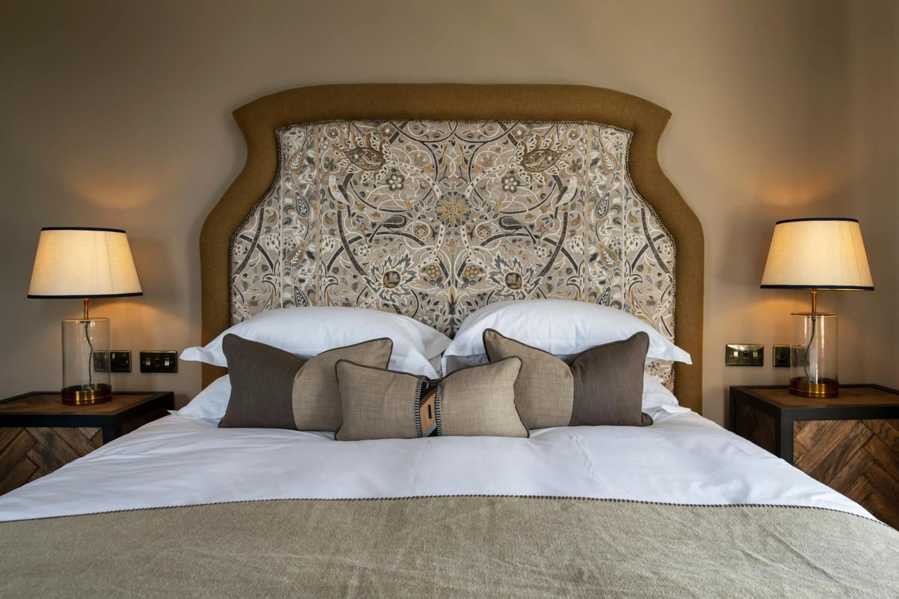 Bed in Beadnell Towers Hotel