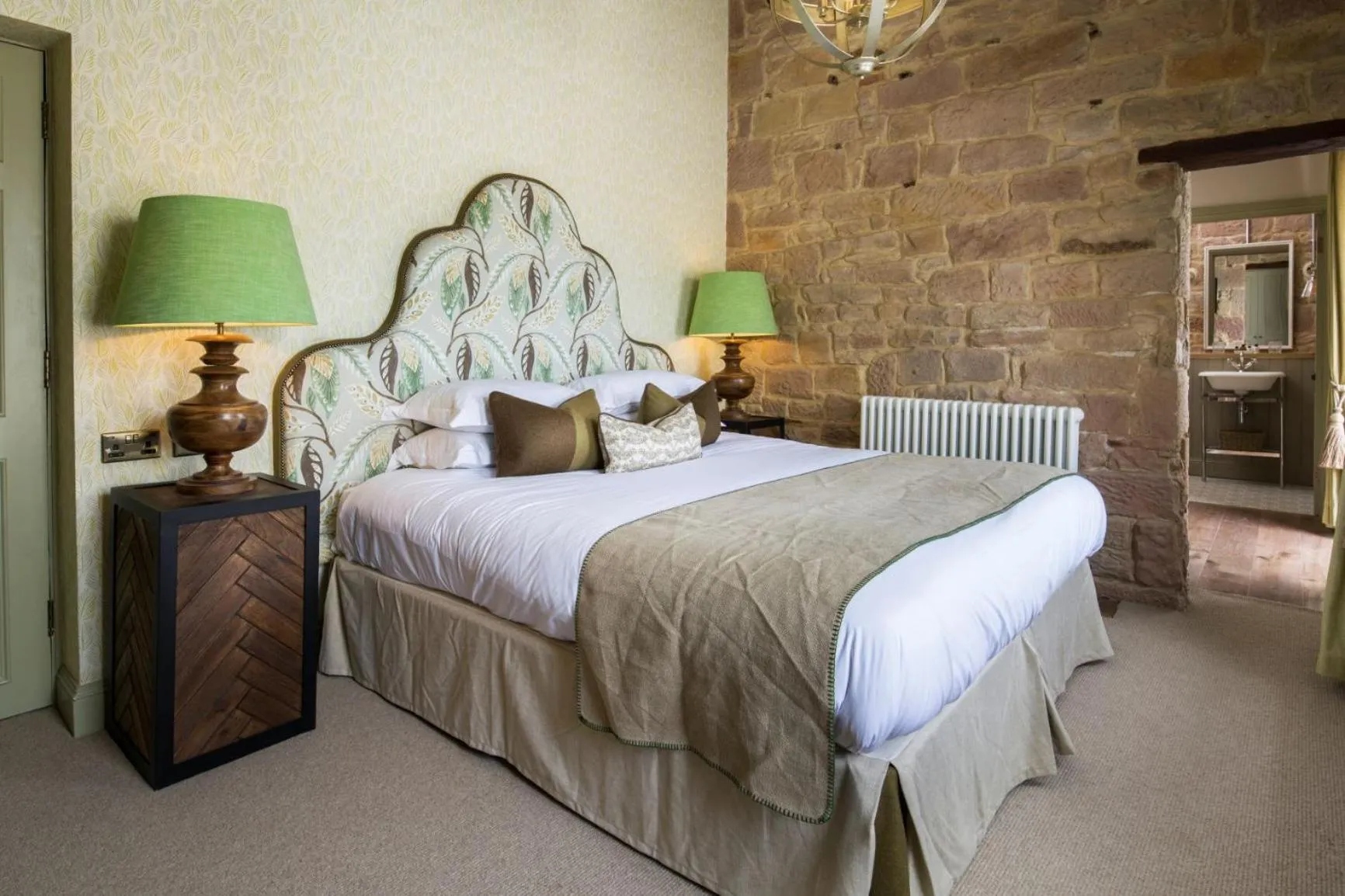 Bed in Beadnell Towers Hotel