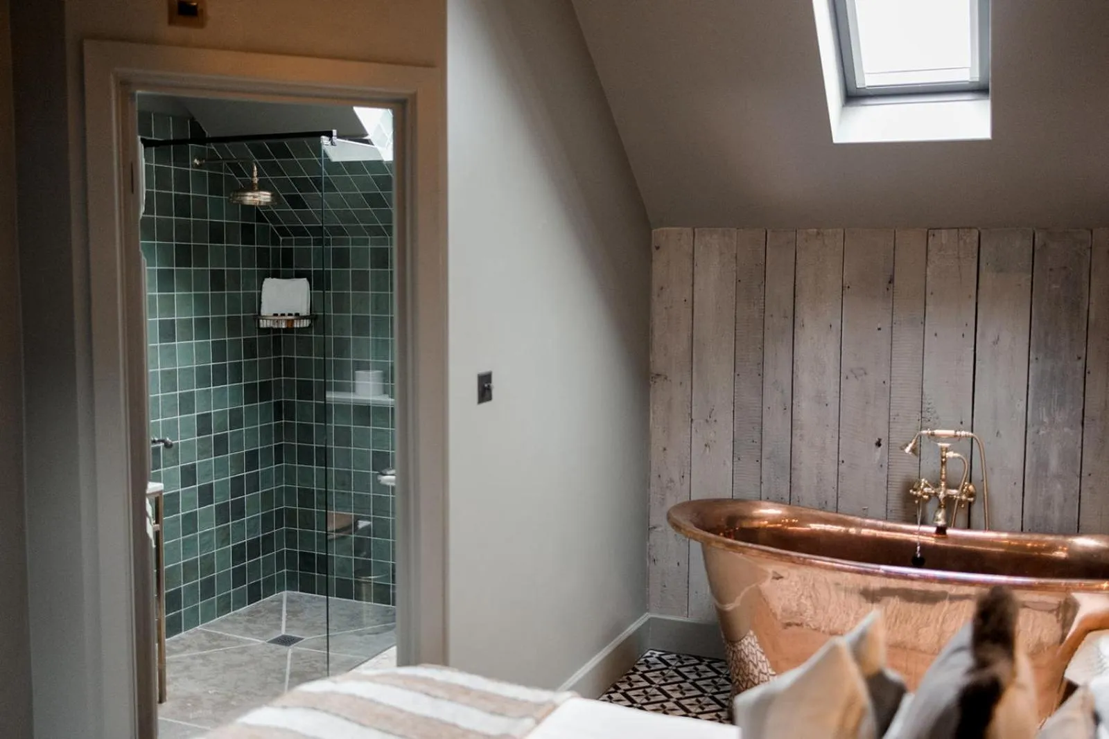 Shower in Beadnell Towers Hotel