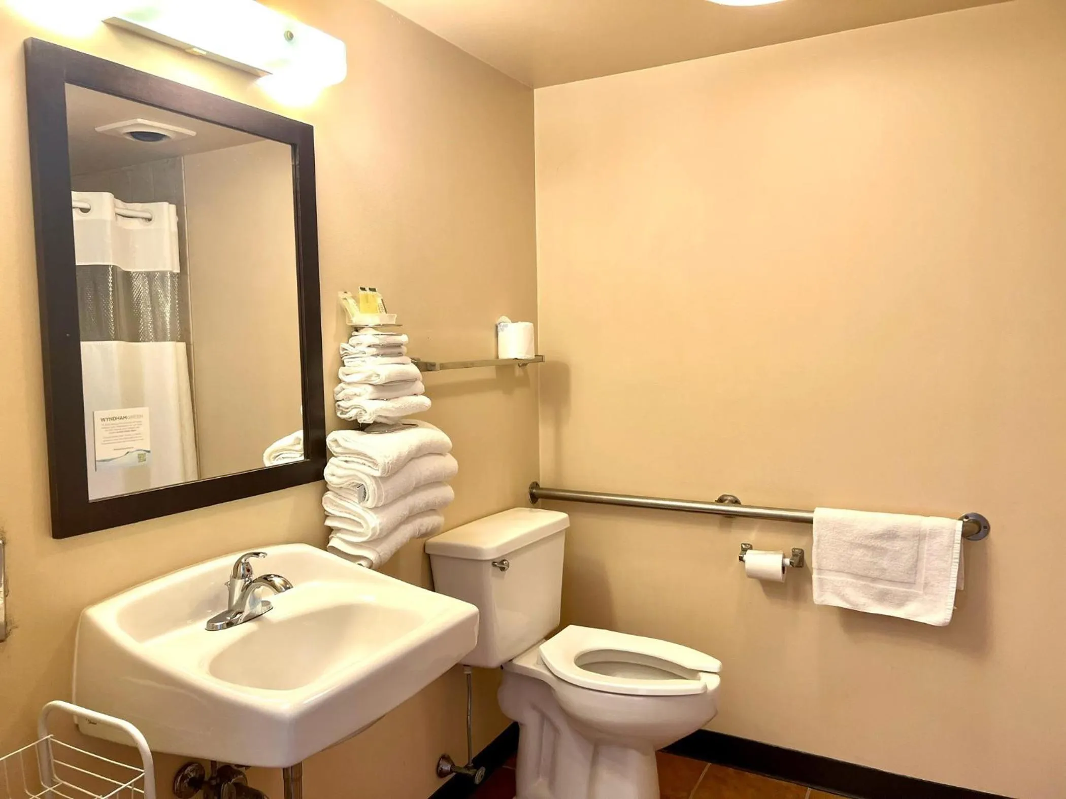 Bathroom in Travelodge by Wyndham Hershey