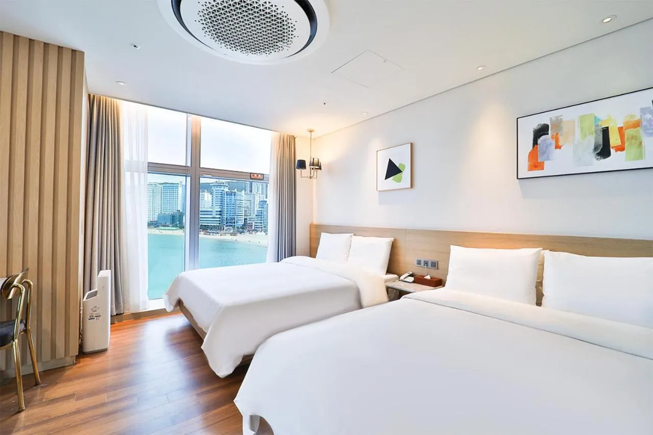 Bedroom, Bed in Ocean 2Heaven Hotel Busan
