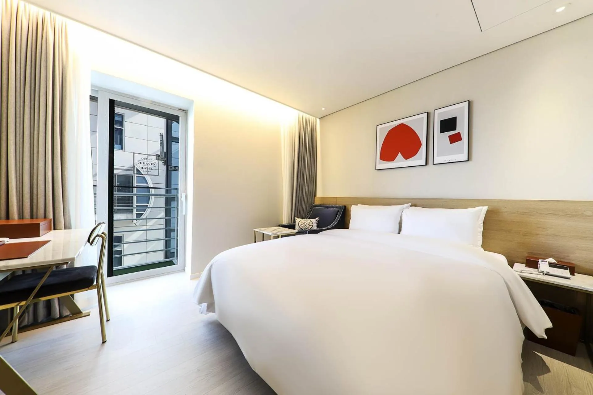 Bed in Ocean 2Heaven Hotel Busan