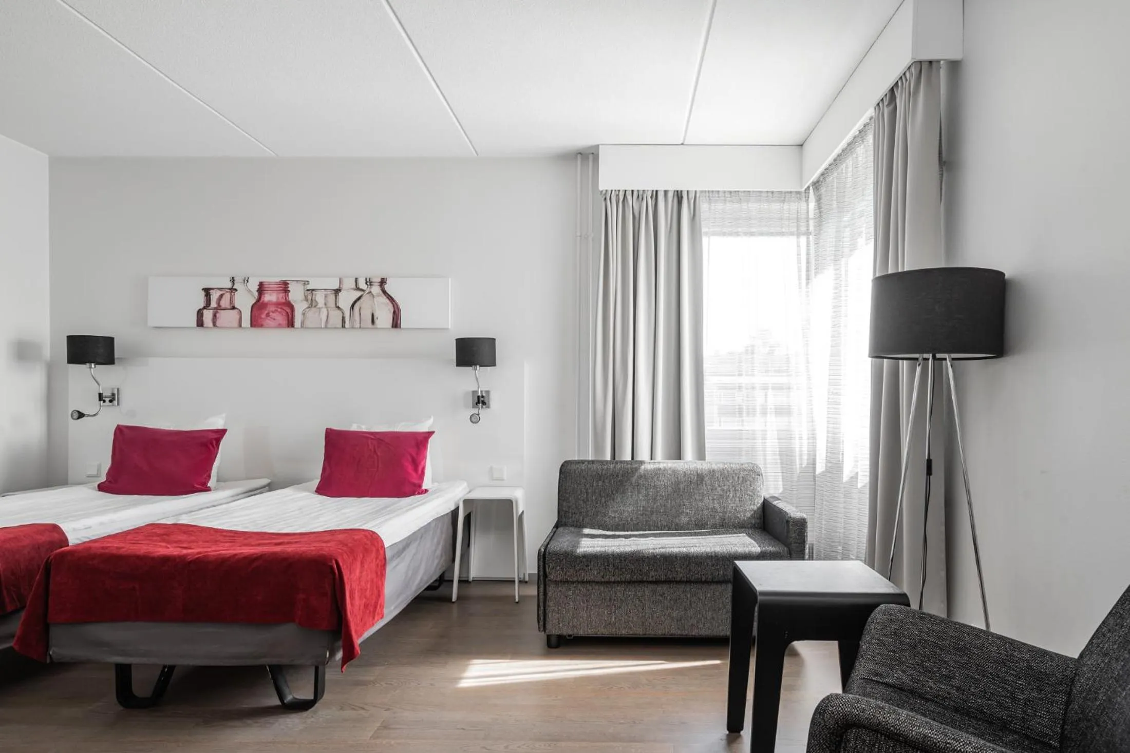 Bedroom, Bed in Teatterihotelli Riihimäki