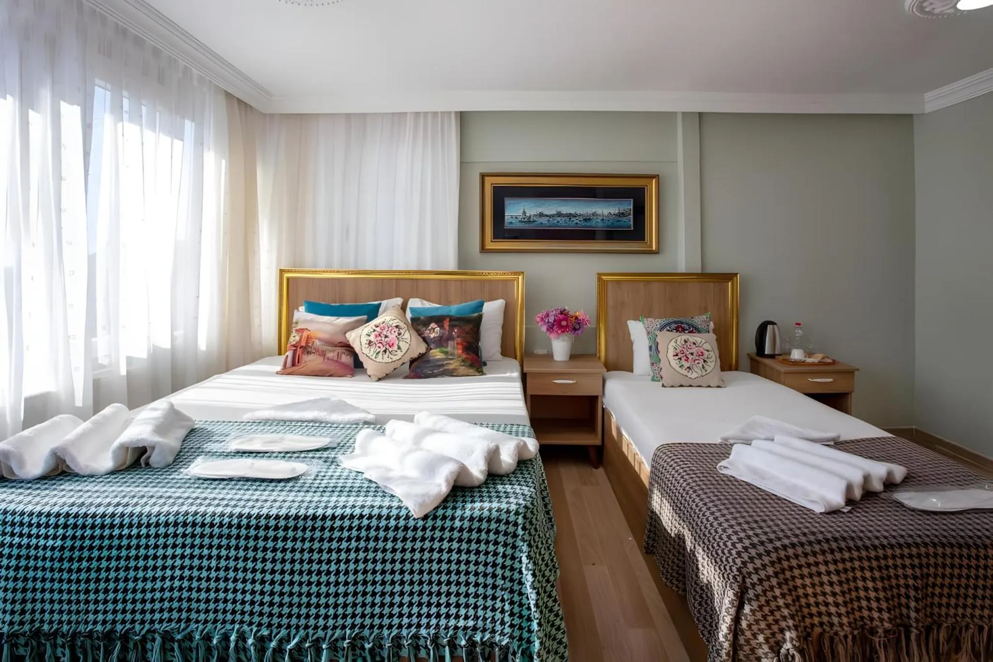 Bed in Sofia Corner Hotel