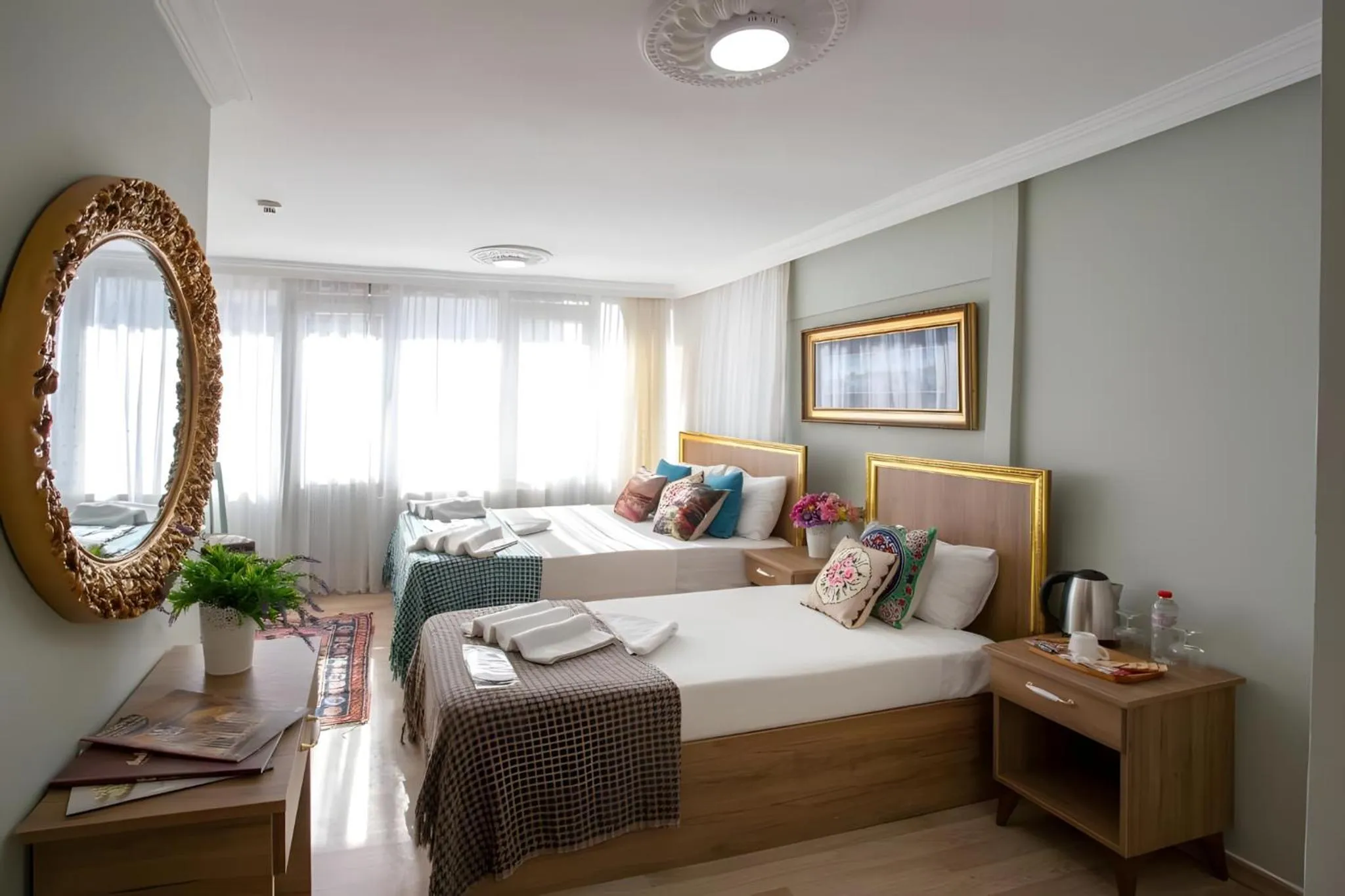 Bed in Sofia Corner Hotel