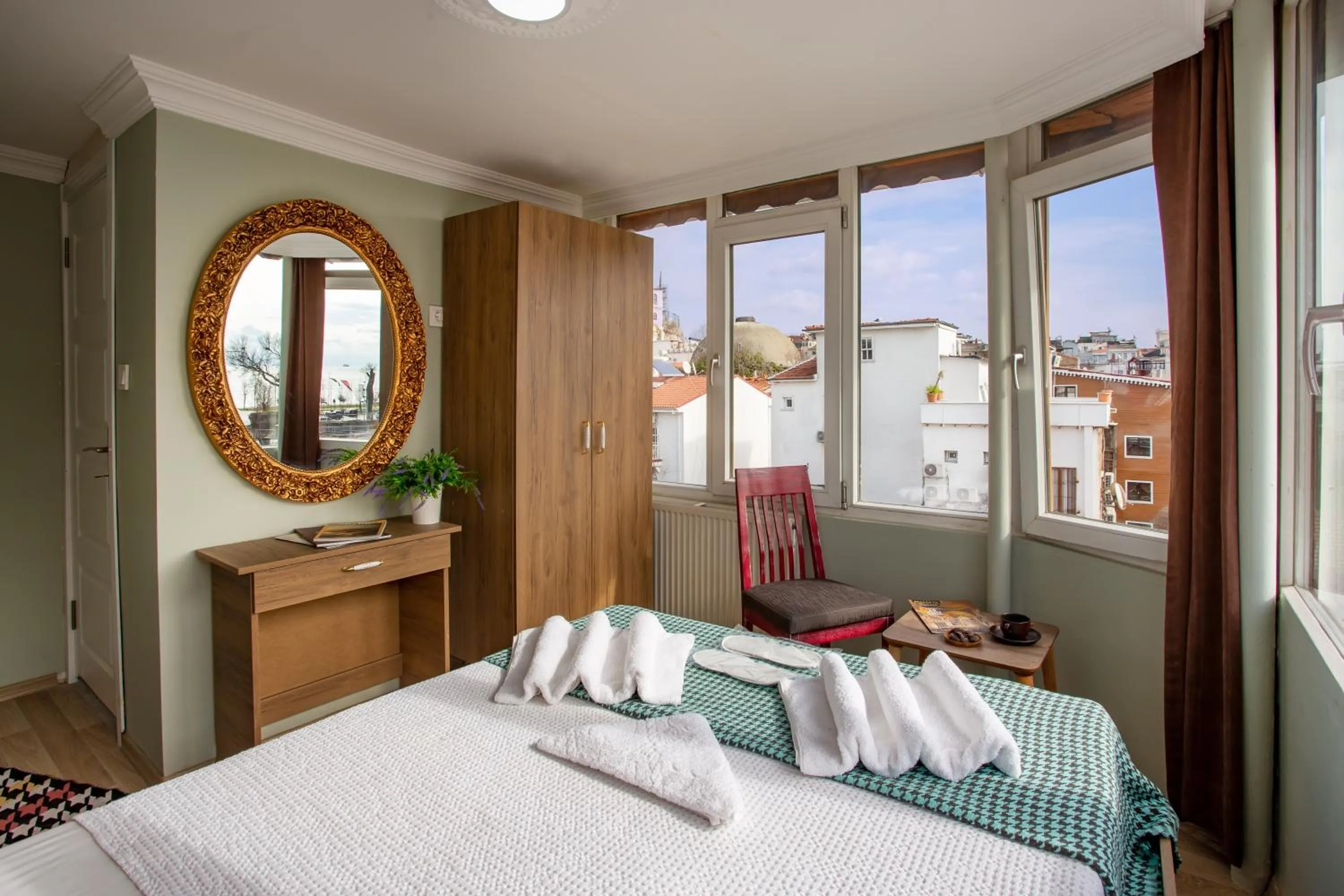 Photo of the whole room, Bed in Sofia Corner Hotel