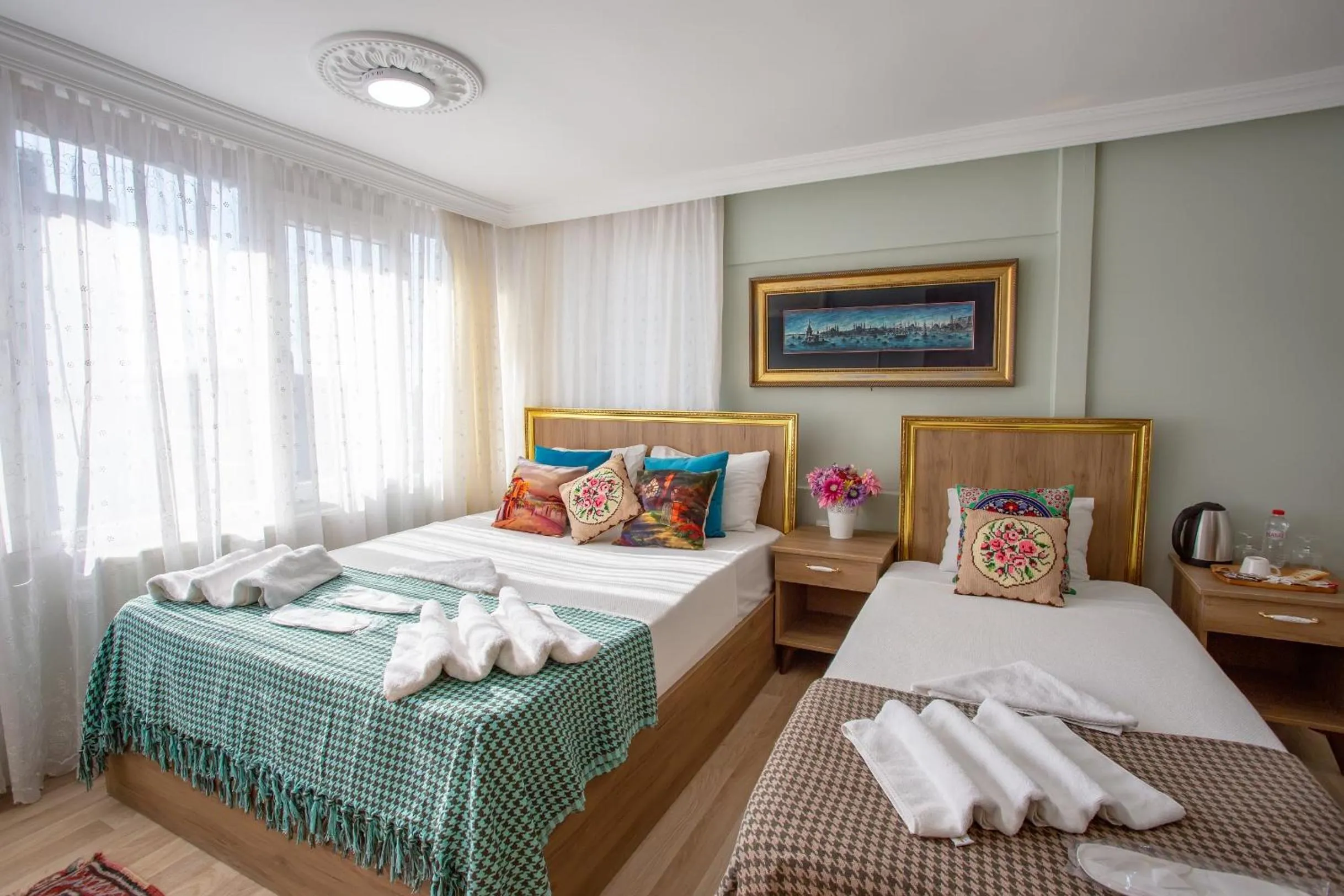 Photo of the whole room, Bed in Sofia Corner Hotel