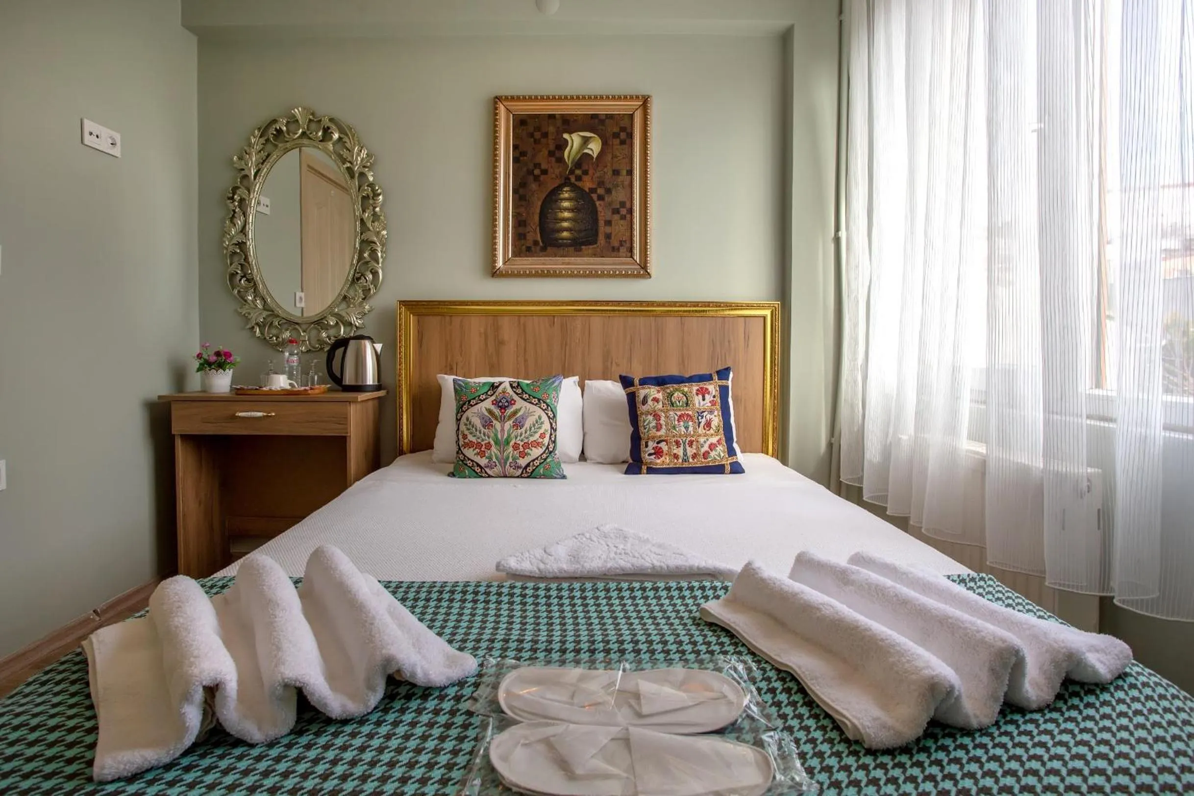 Bed in Sofia Corner Hotel