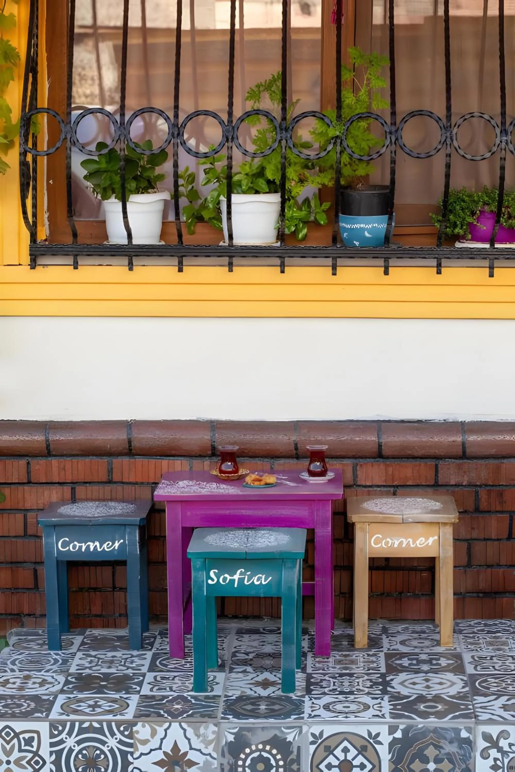 Patio in Sofia Corner Hotel
