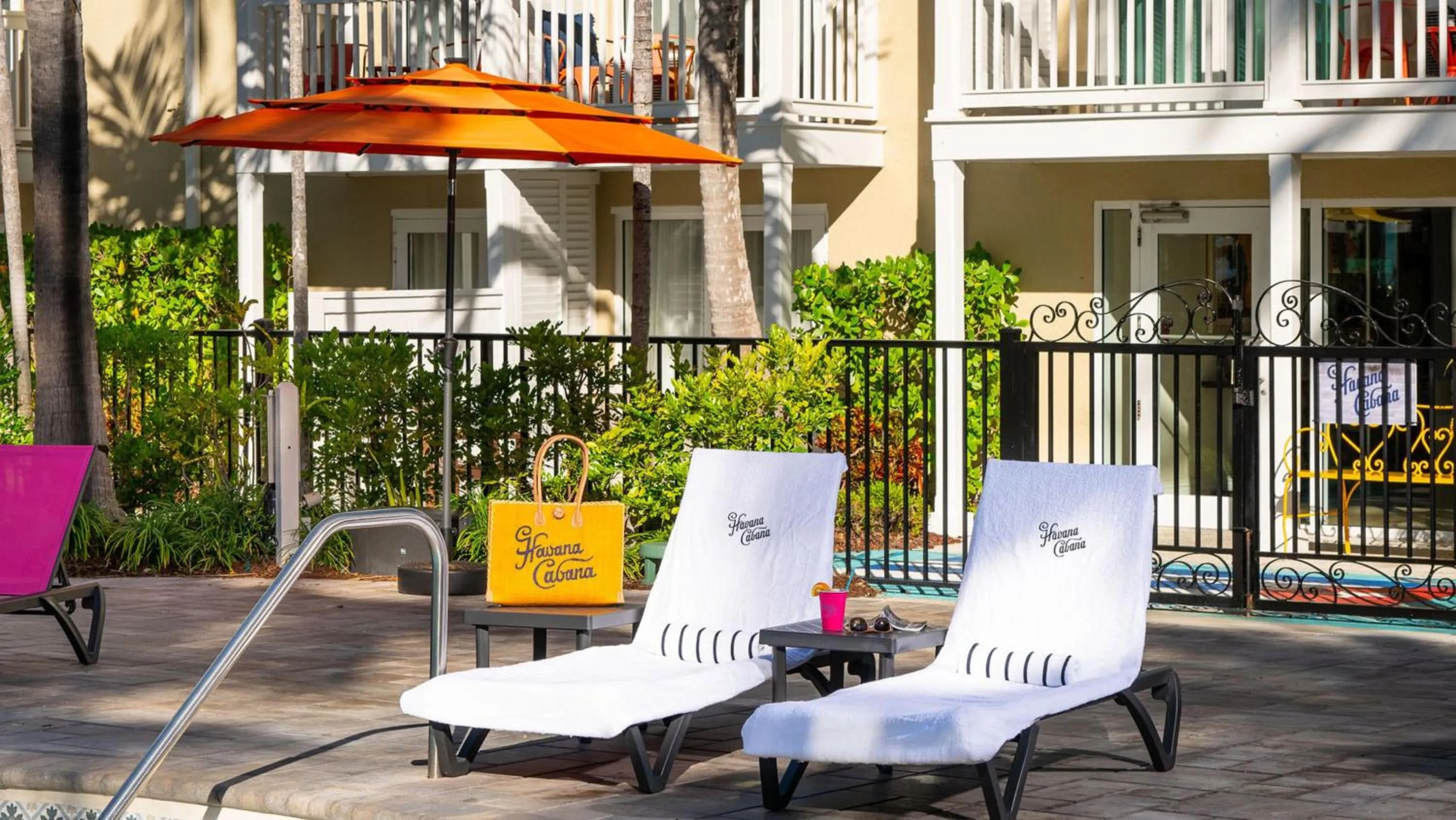 sunbed in Havana Cabana at Key West