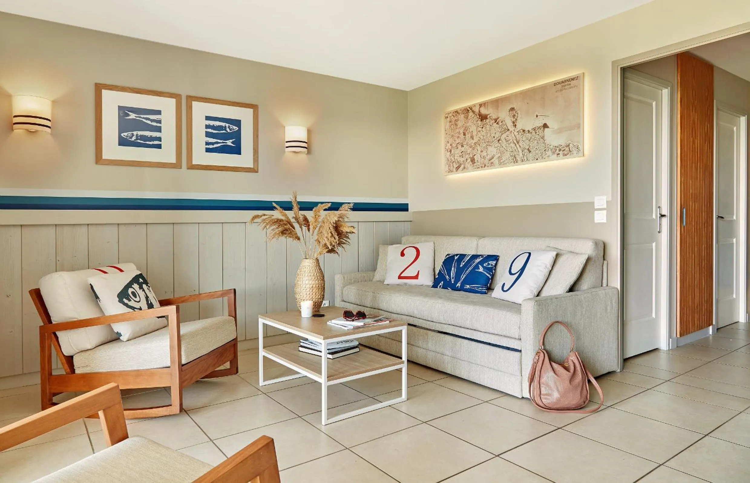 Living room in Résidence Pierre & Vacances Premium Le Coteau et la Mer