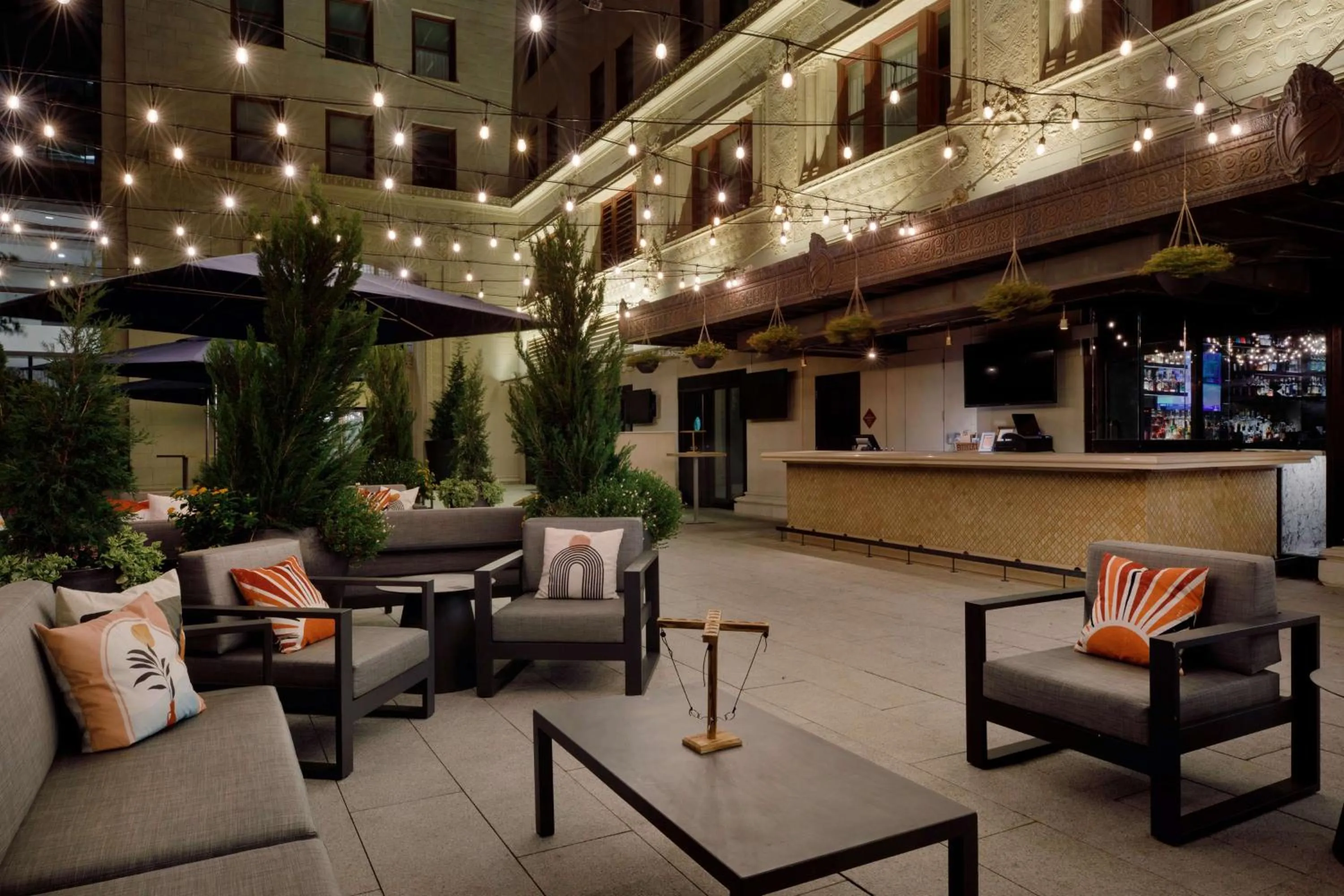 Patio in Colcord Hotel Oklahoma City, Curio Collection by Hilton