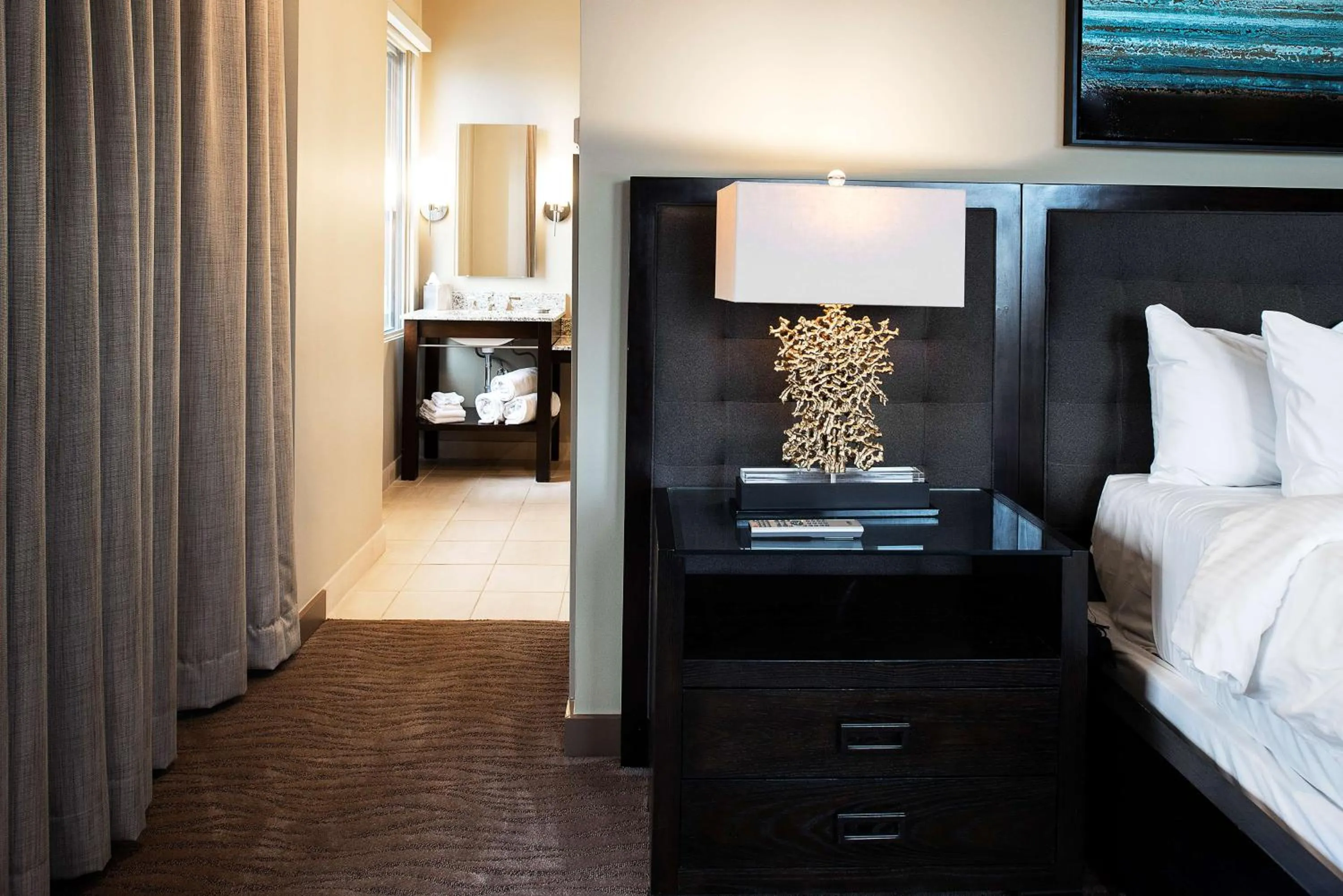 Bed in Colcord Hotel Oklahoma City, Curio Collection by Hilton