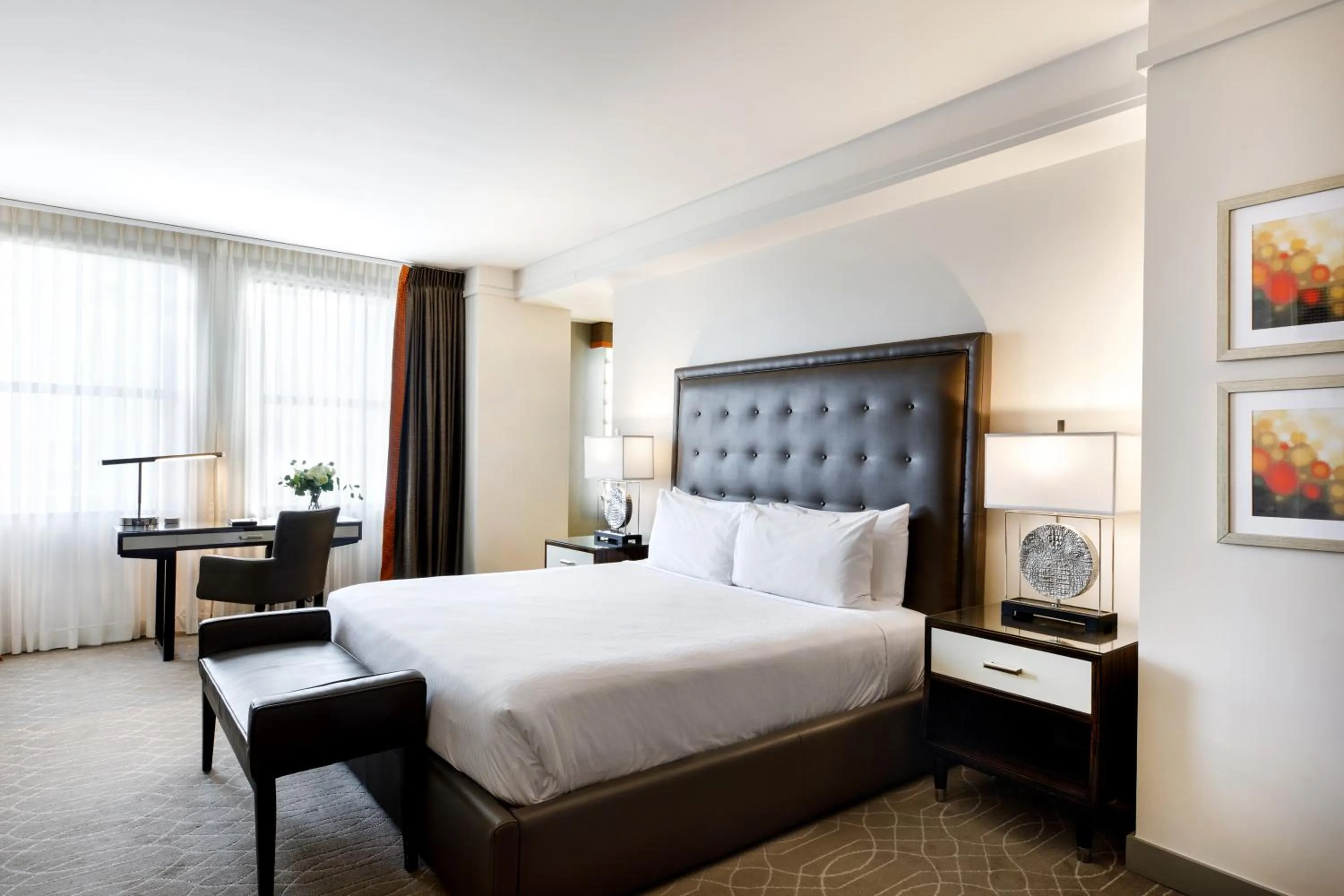 Bed in Colcord Hotel Oklahoma City, Curio Collection by Hilton