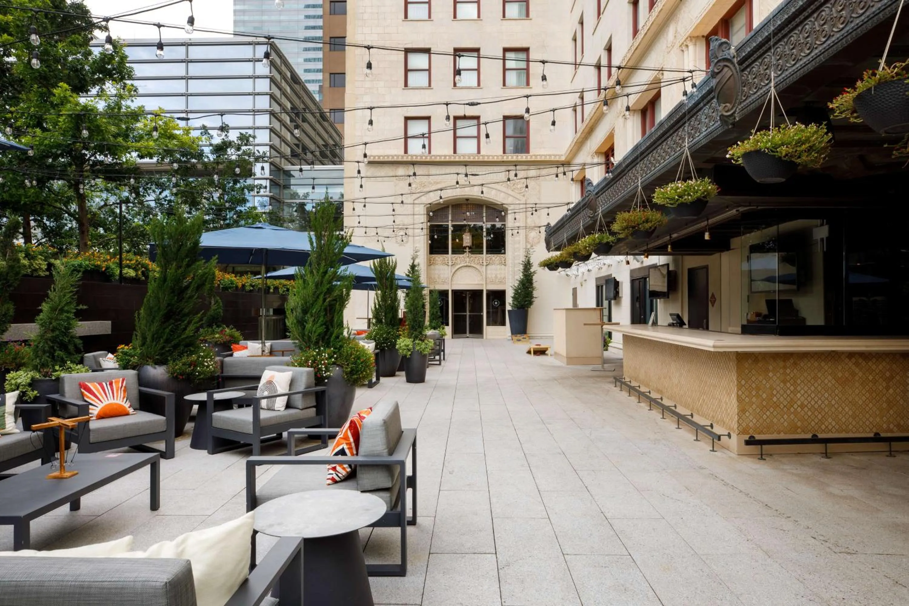 Patio in Colcord Hotel Oklahoma City, Curio Collection by Hilton