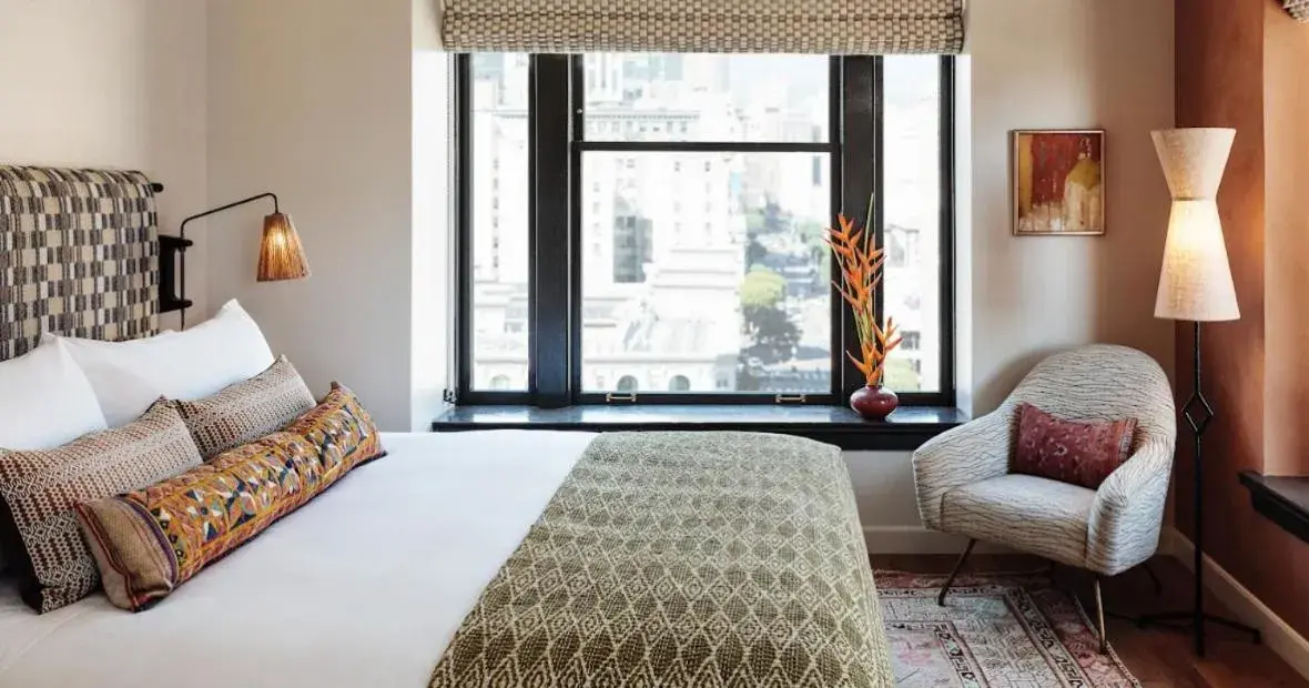 Deluxe King View in Downtown Los Angeles Proper Hotel, a Member of Design Hotels Deluxe King View in Downtown Los Angeles Proper Hotel, a Member of Design Hotels