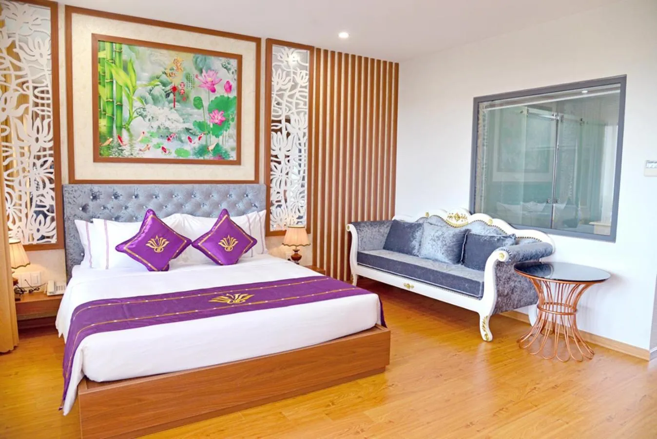 Bed in Con Khuong Resort Can Tho