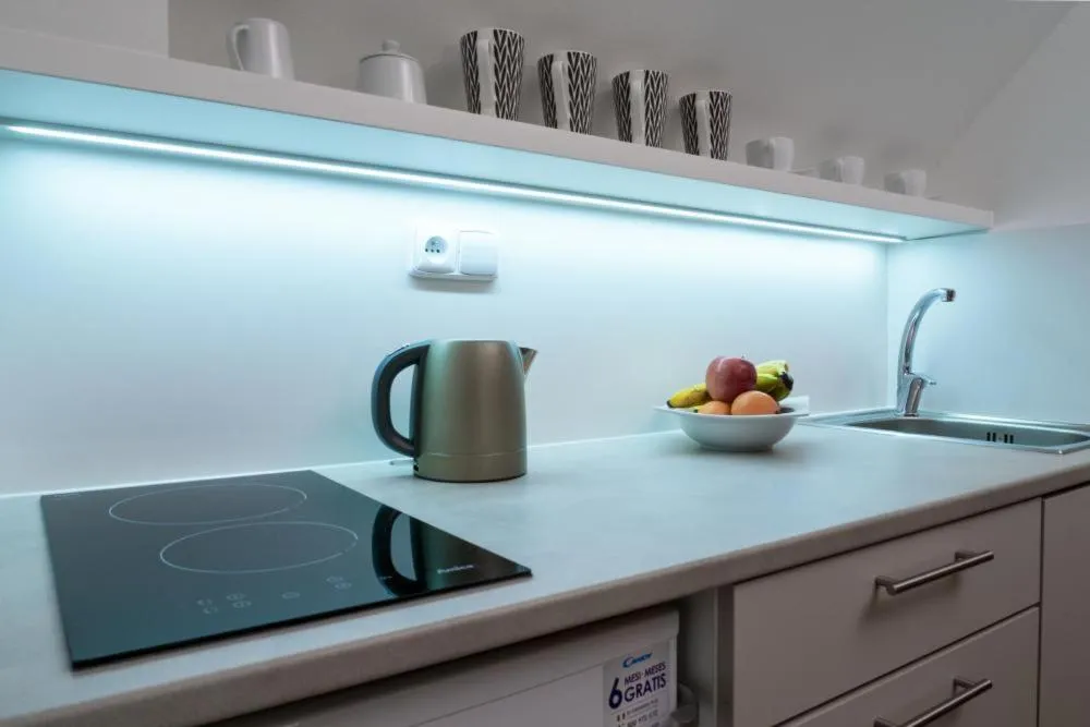 Kitchen or kitchenette in Apartmány Divoký Anděl