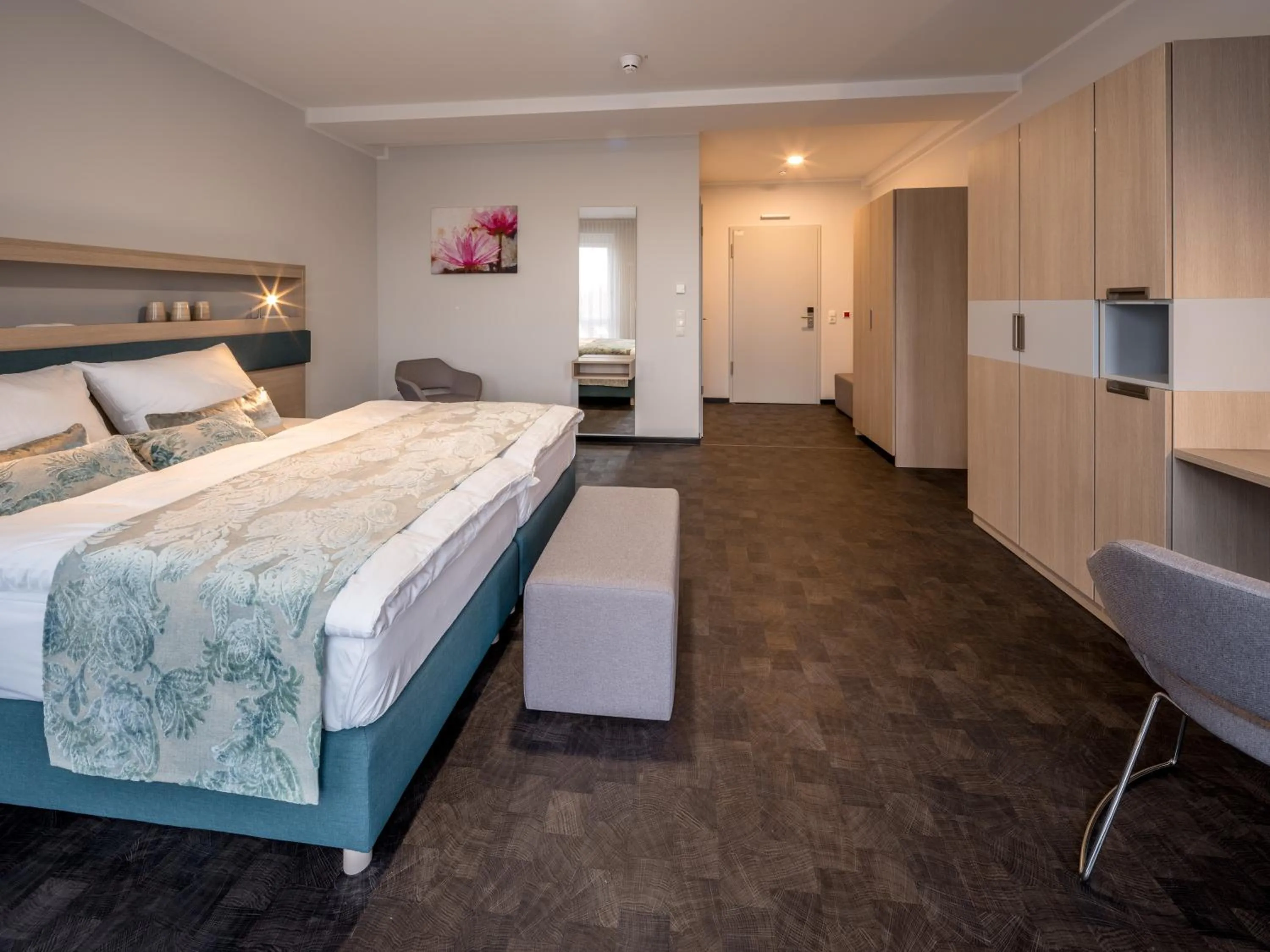 Bed in RS-HOTEL - smart & modern Hotel Apartments