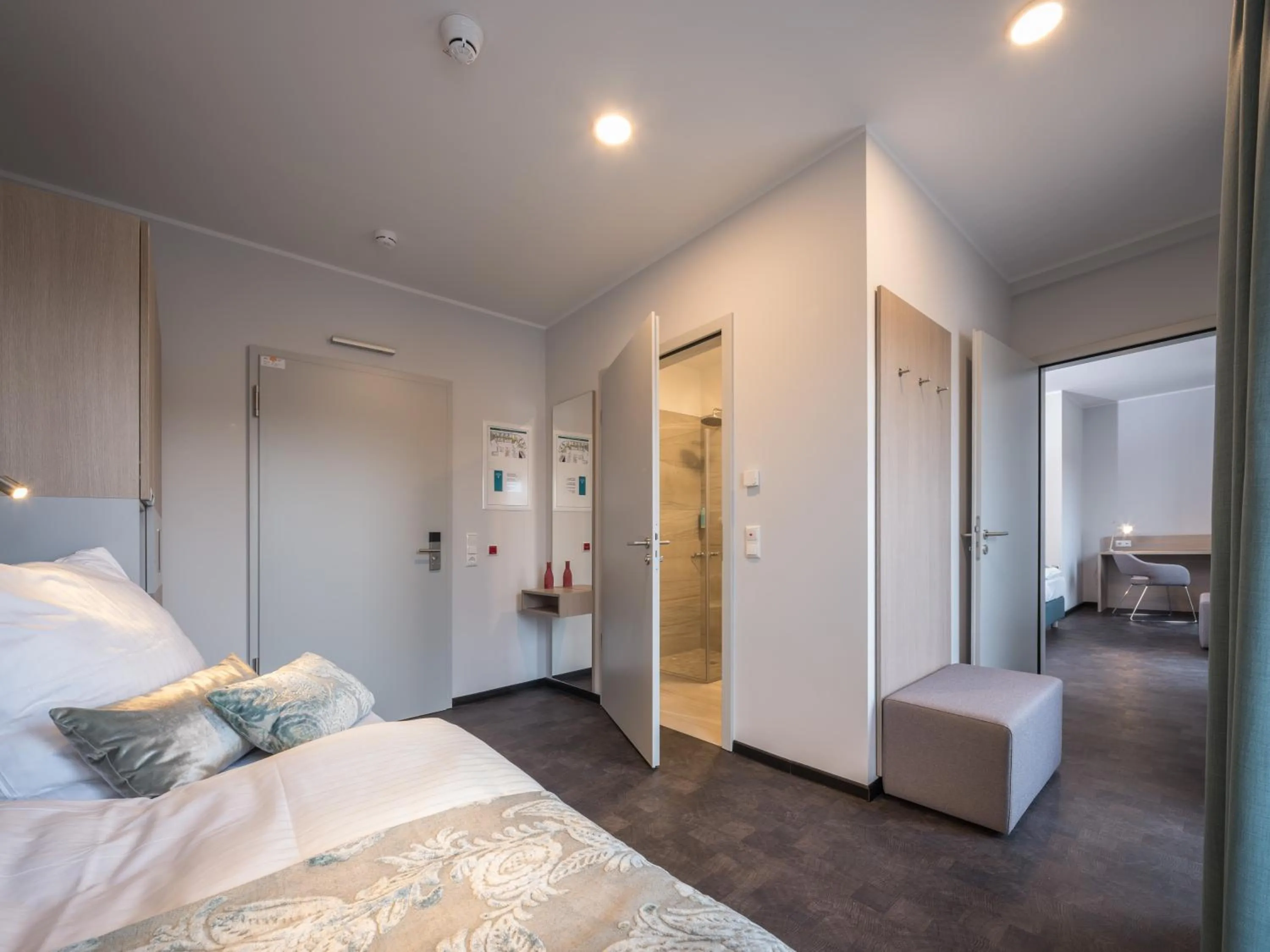 Bed in RS-HOTEL - smart & modern Hotel Apartments