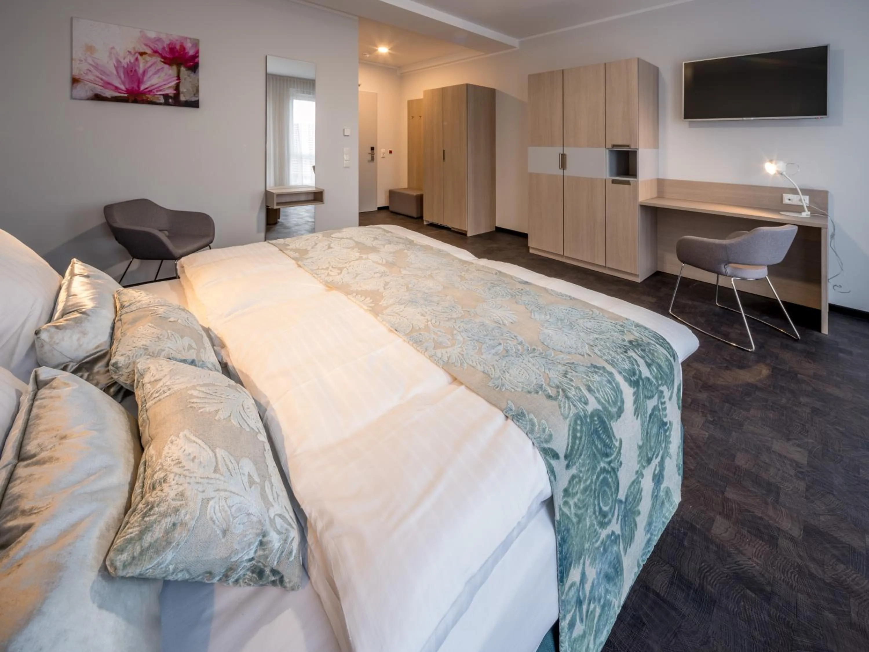 Bed in RS-HOTEL - smart & modern Hotel Apartments