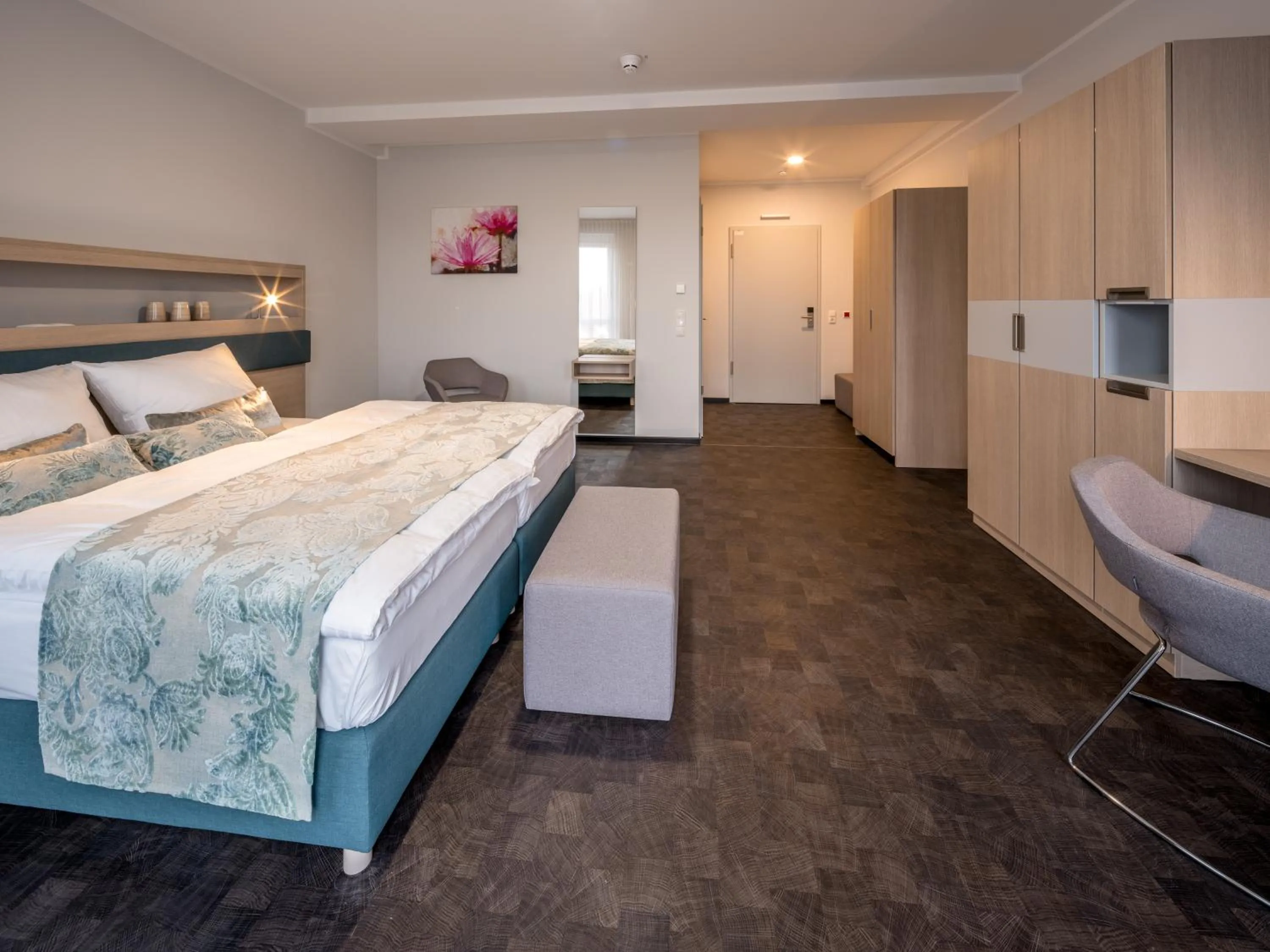 Bed in RS-HOTEL - smart & modern Hotel Apartments