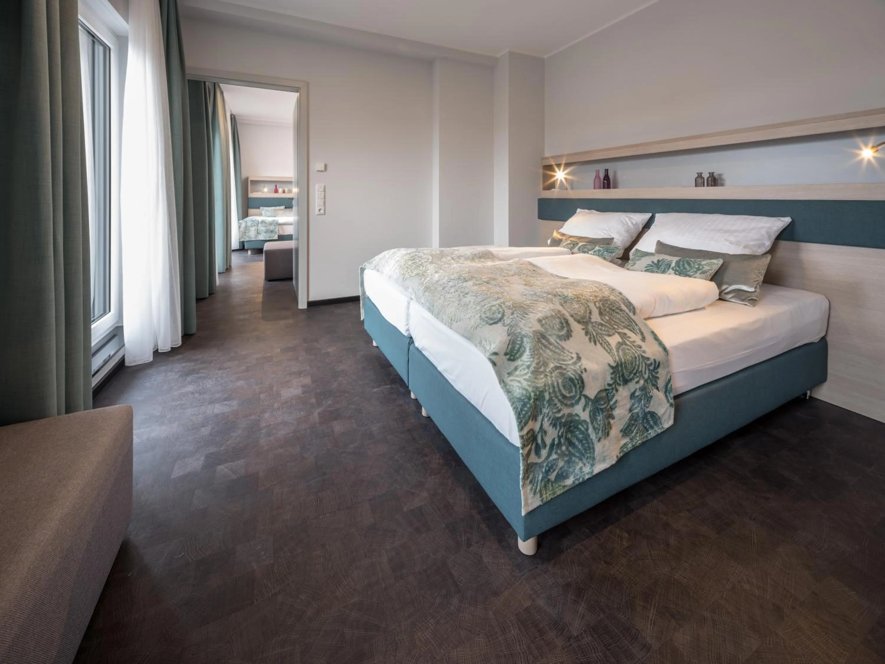 Bed in RS-HOTEL - smart & modern Hotel Apartments