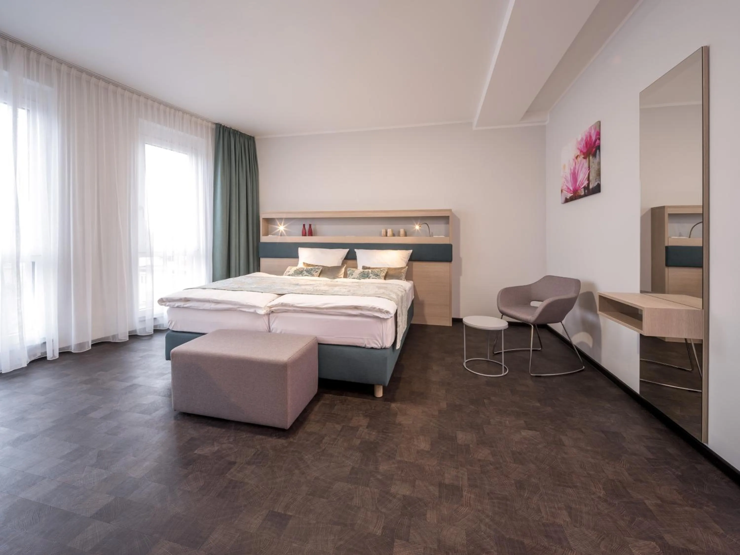 Bed in RS-HOTEL - smart & modern Hotel Apartments