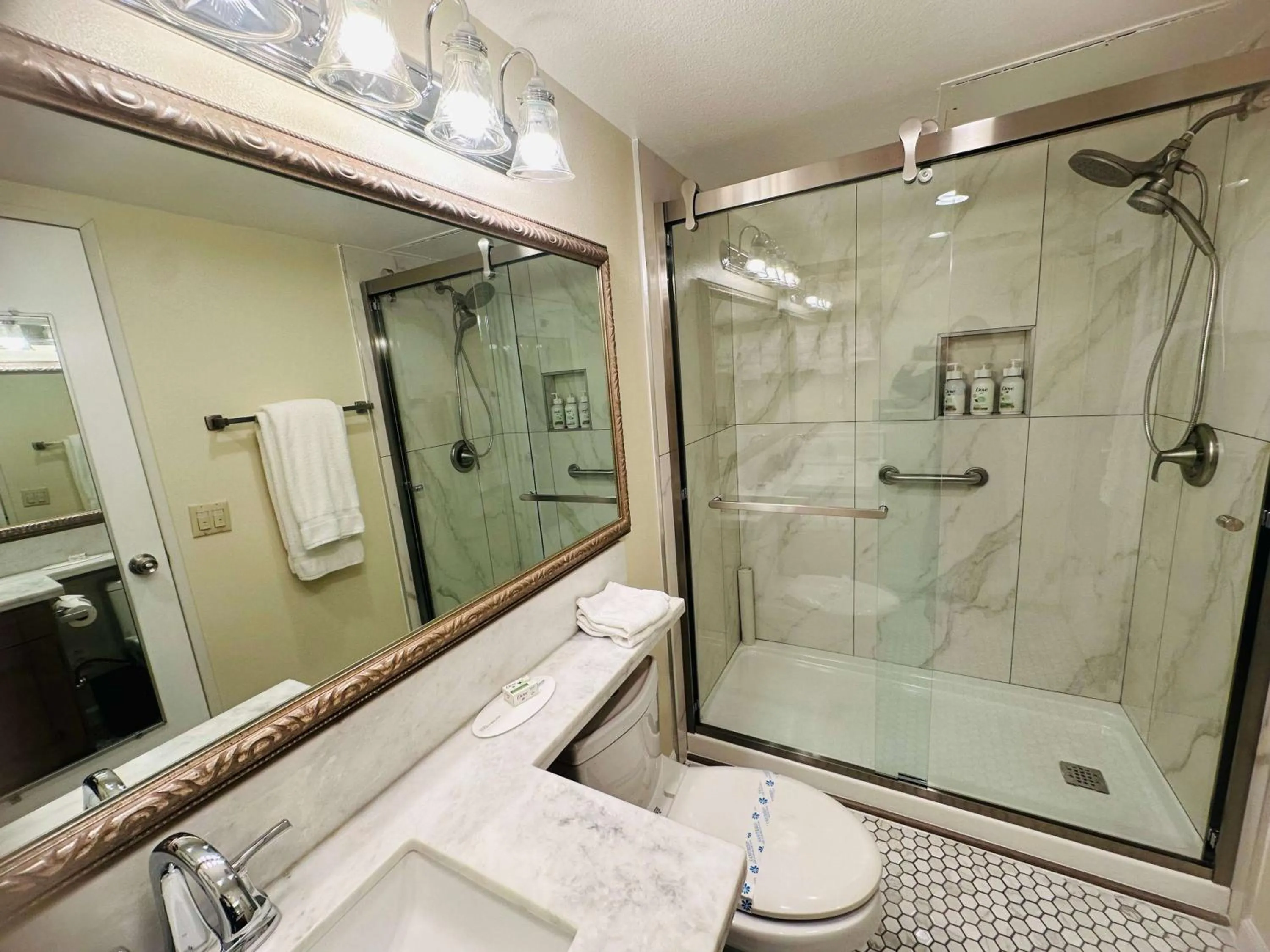 Bathroom in Ramada Plaza by Wyndham Garden Grove/Anaheim South