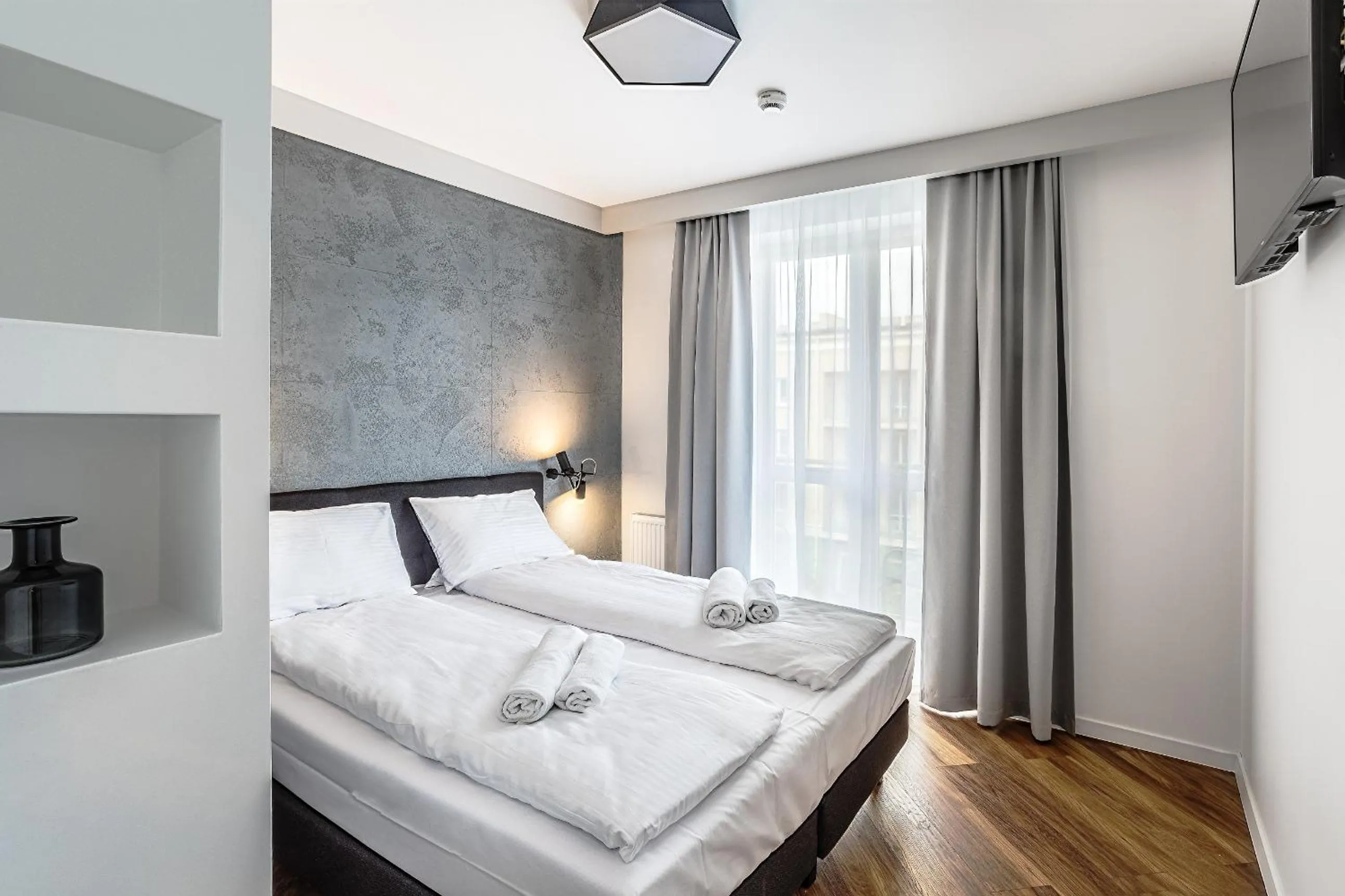 Bed in Apartamenty Nowa Kamienica Częstochowa Centrum Szymanowskiego 22A