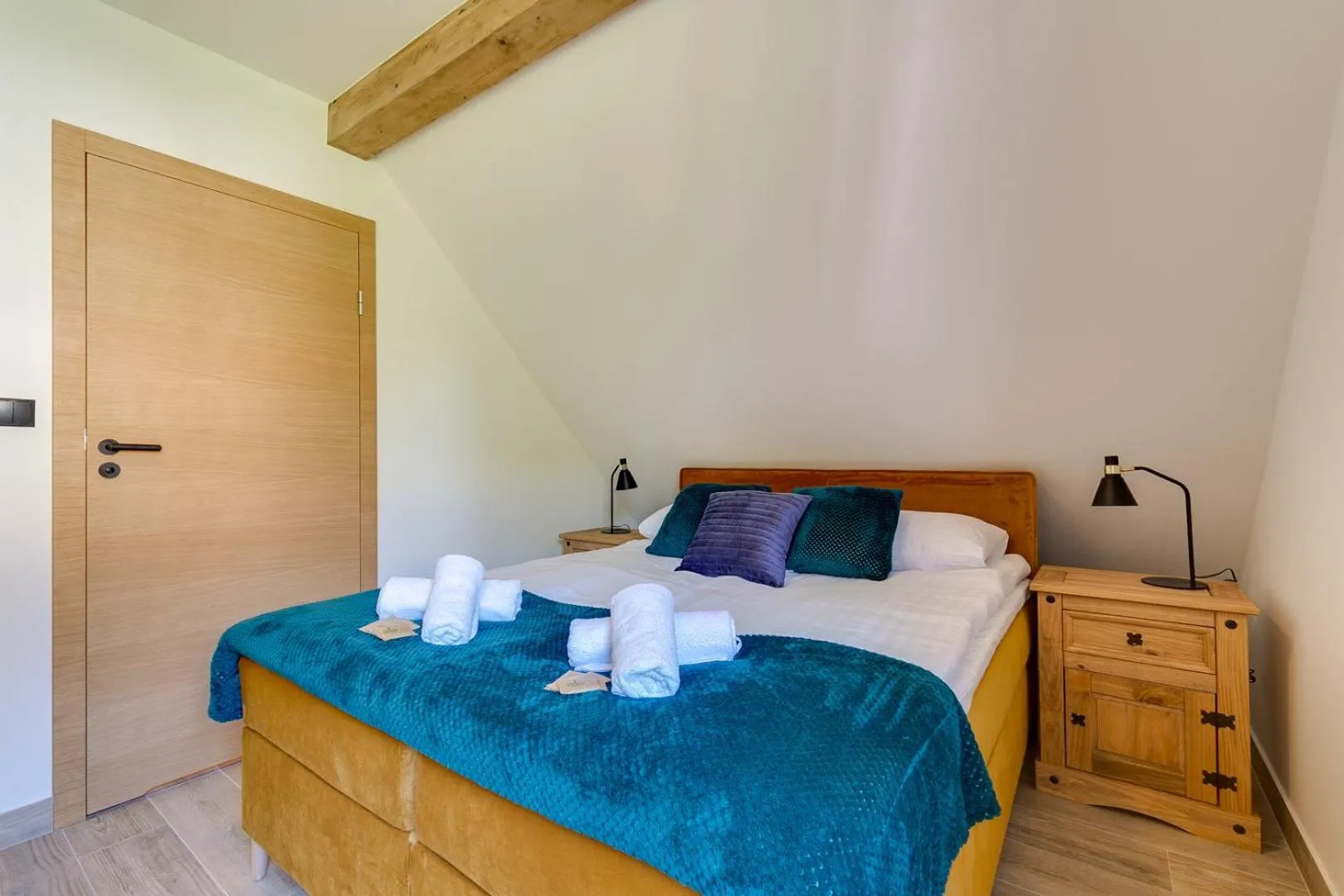 Bed in Biała Owieczka B&B Szczyrk