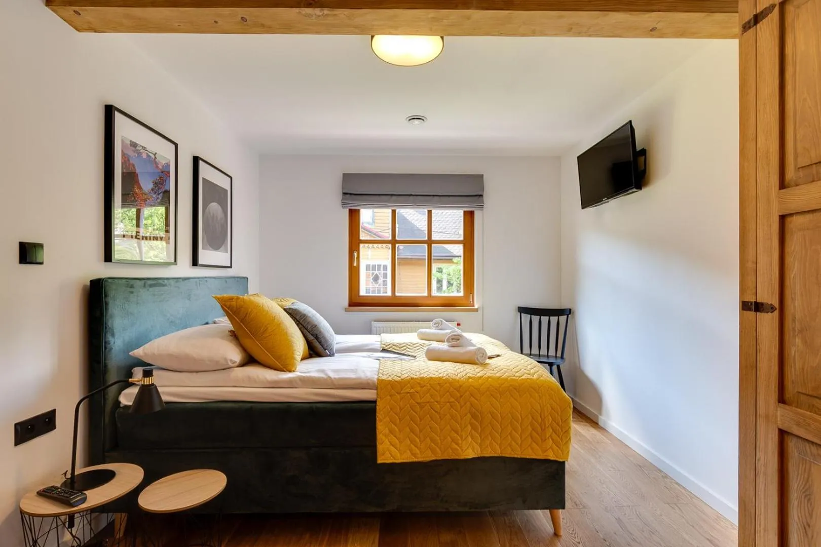 Bed in Biała Owieczka B&B Szczyrk