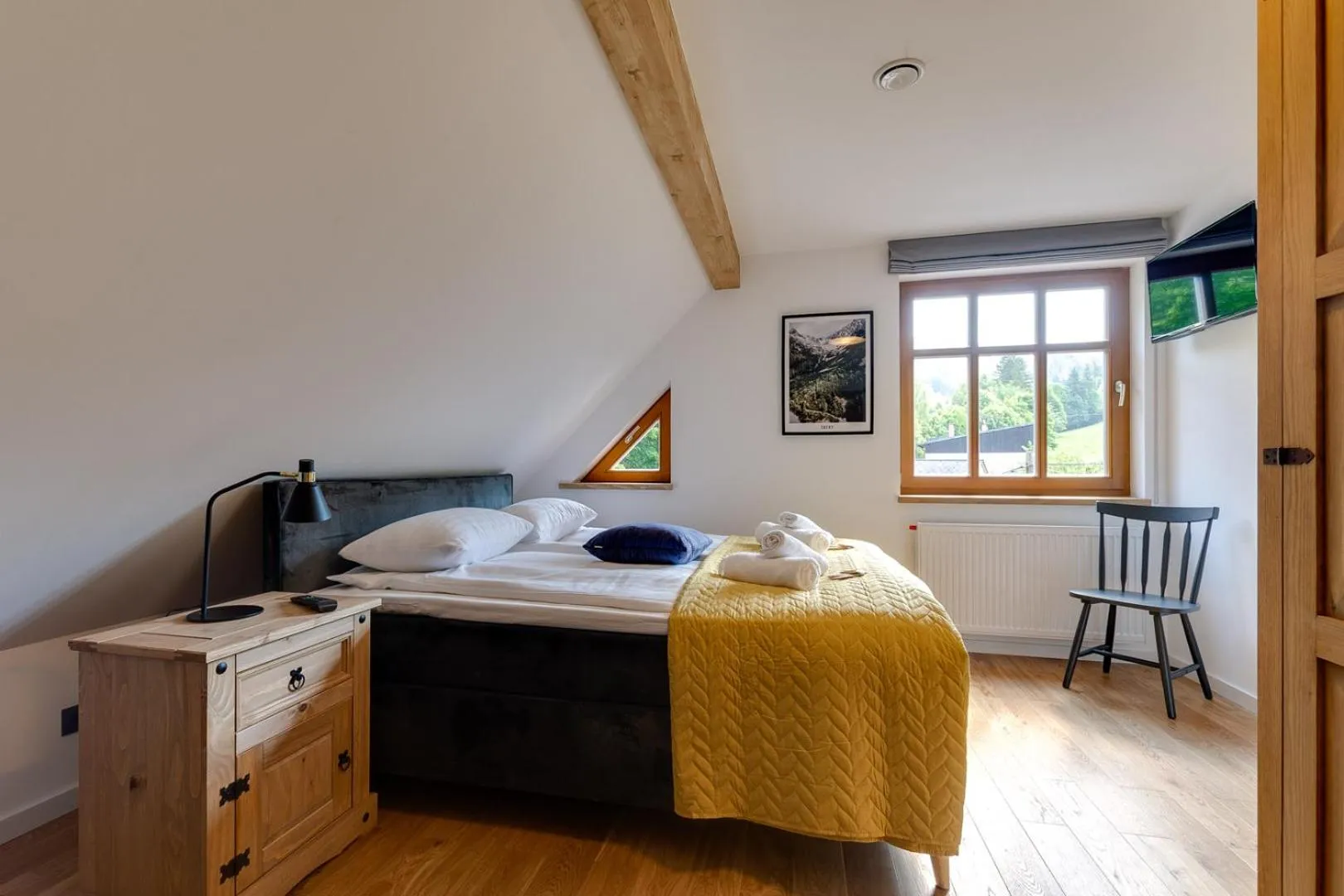 Bed in Biała Owieczka B&B Szczyrk