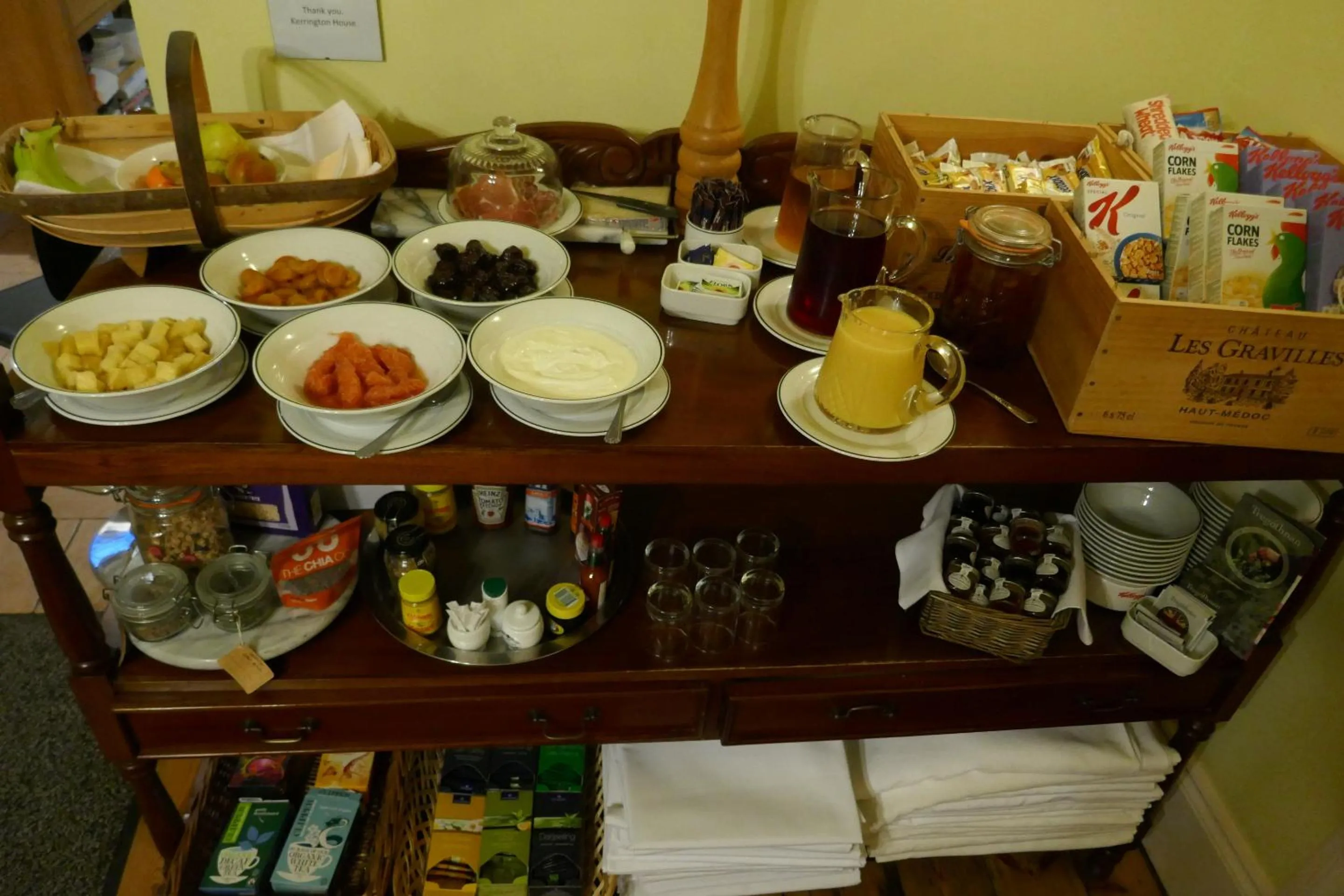 Food and drinks in Kerrington House
