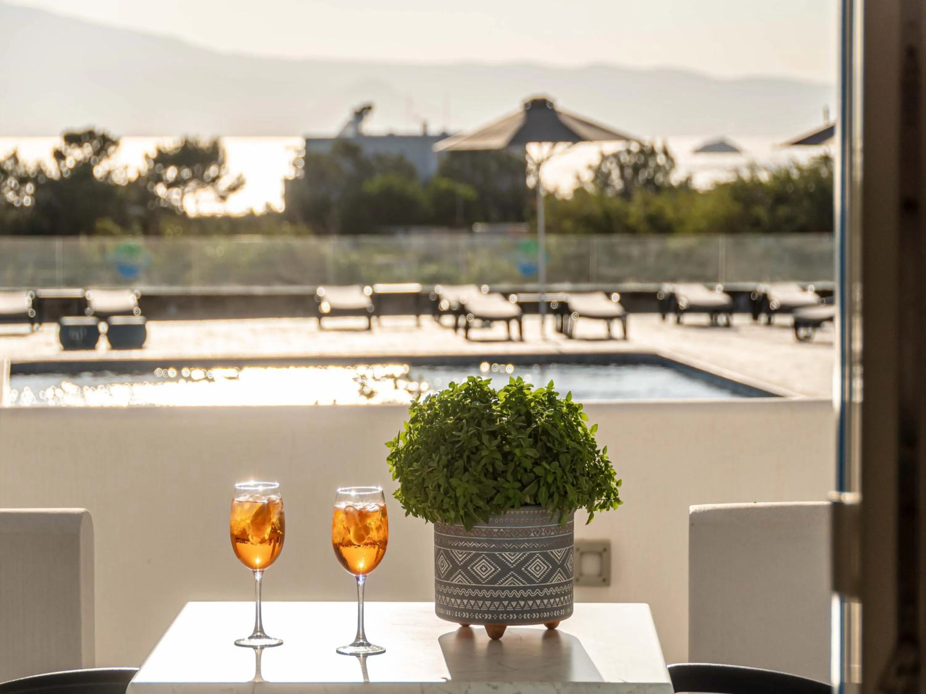 Patio in Evripus Suites