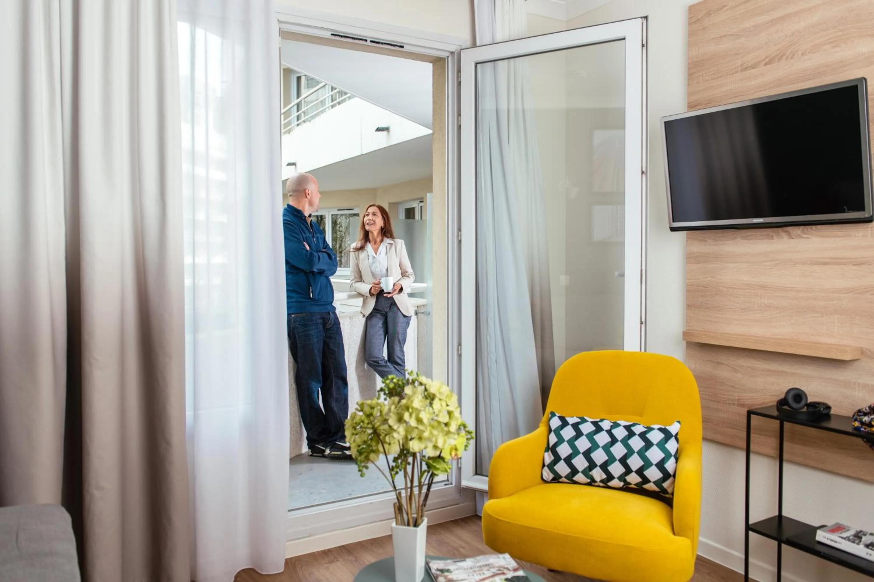 Balcony/Terrace in Aparthotel Adagio La Défense Le Parc