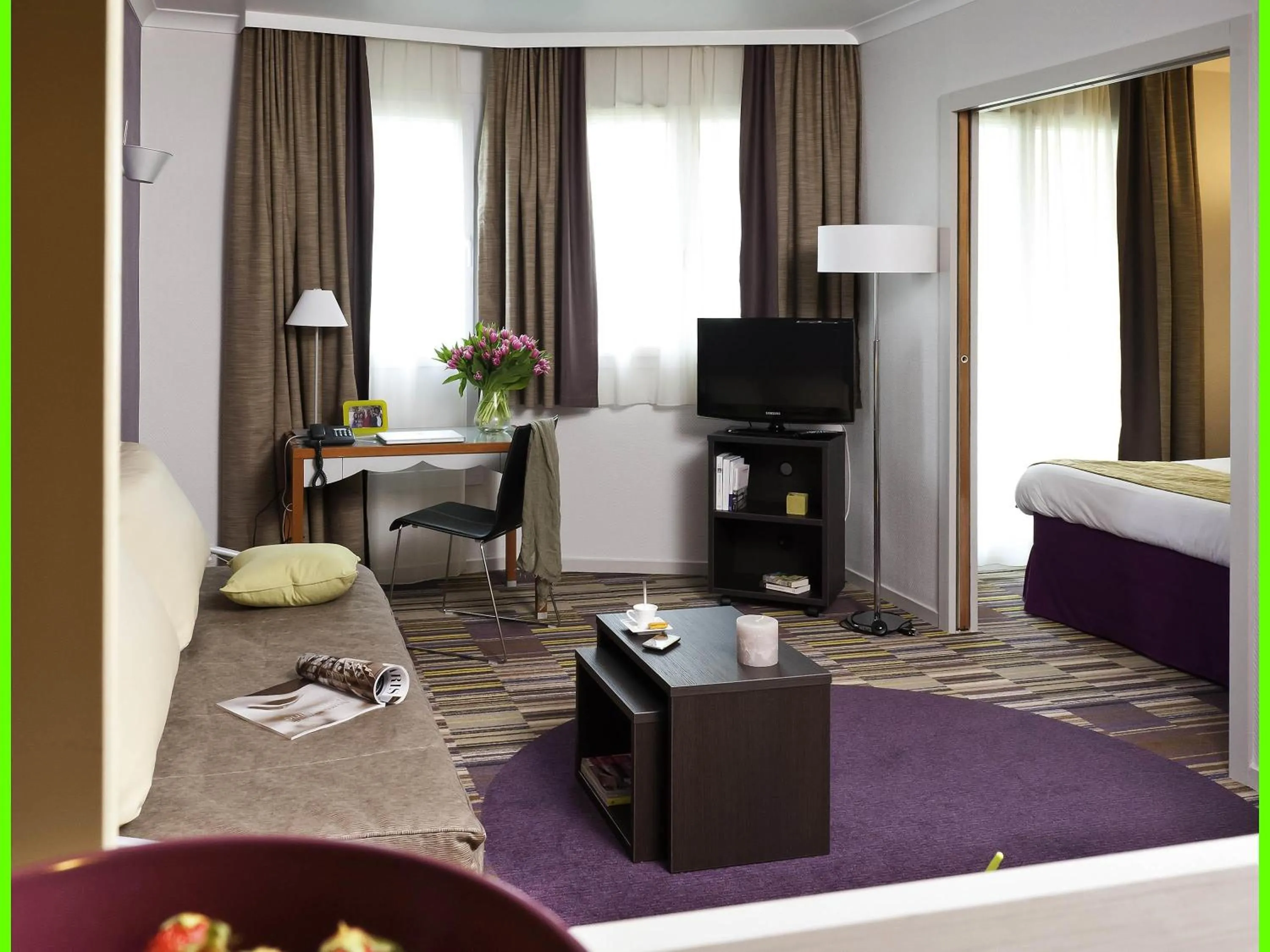 Bedroom, Bed in Aparthotel Adagio La Défense Le Parc