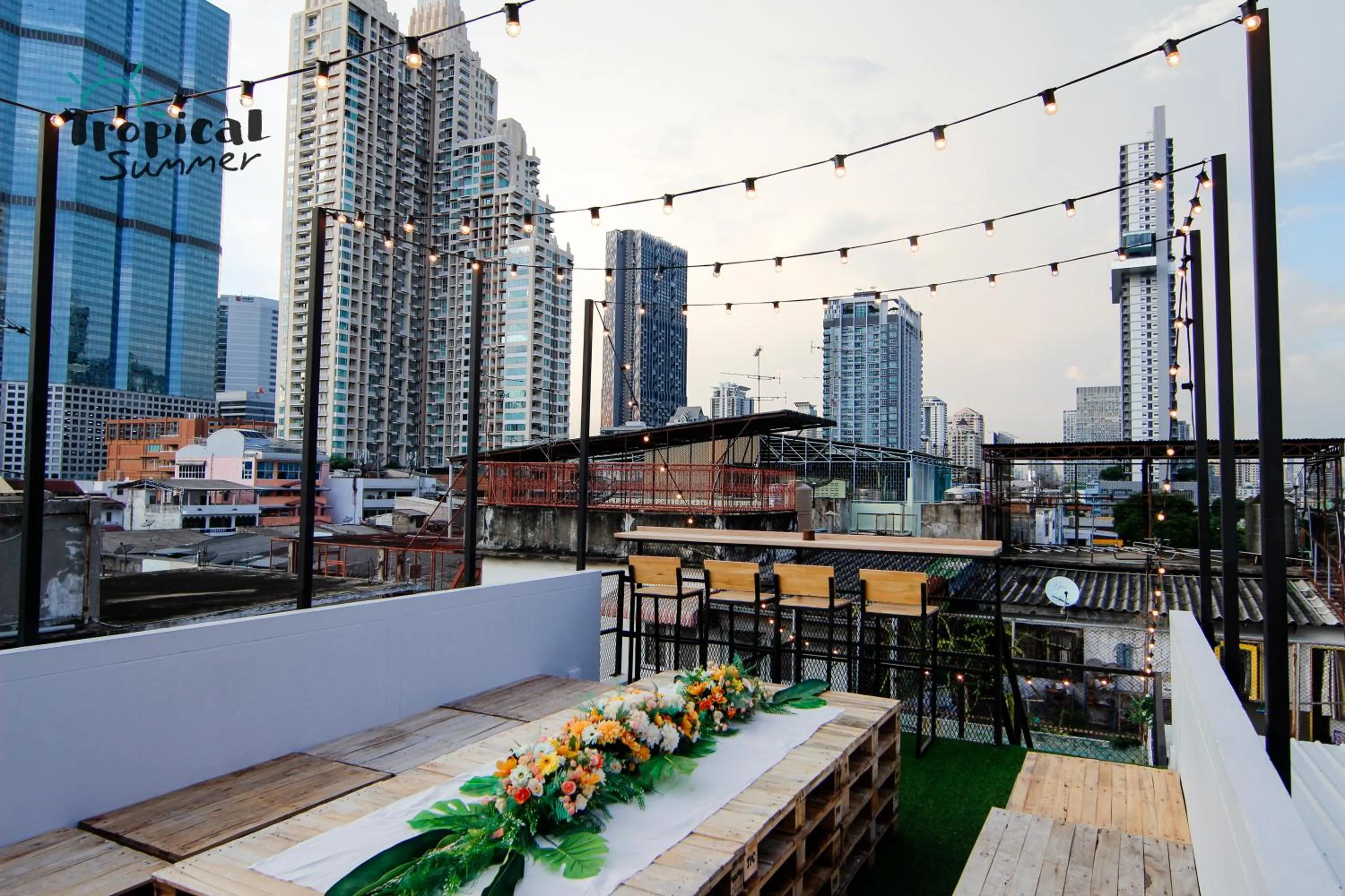 Balcony/Terrace in Tropical Summer Hostel