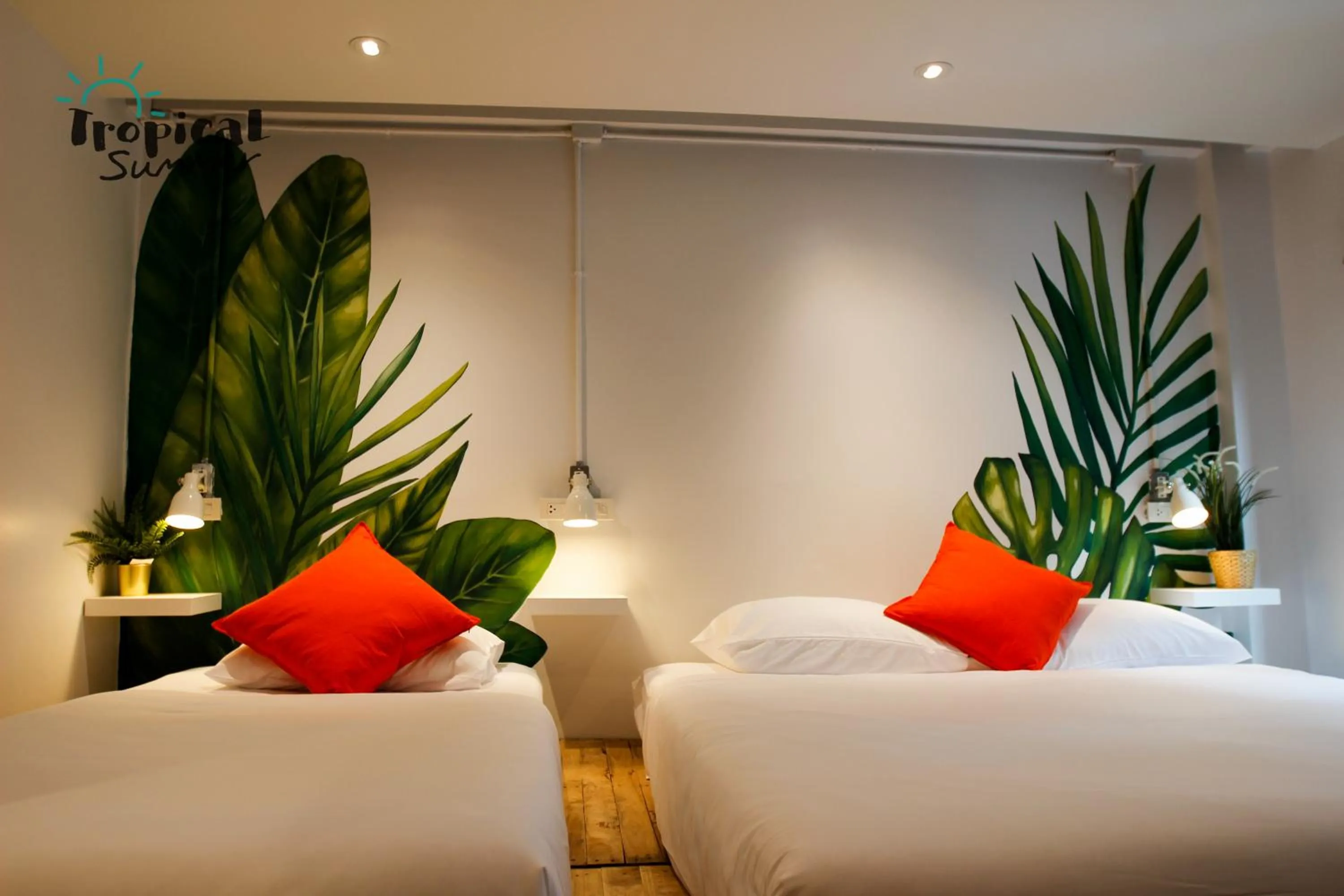 Bed in Tropical Summer Hostel