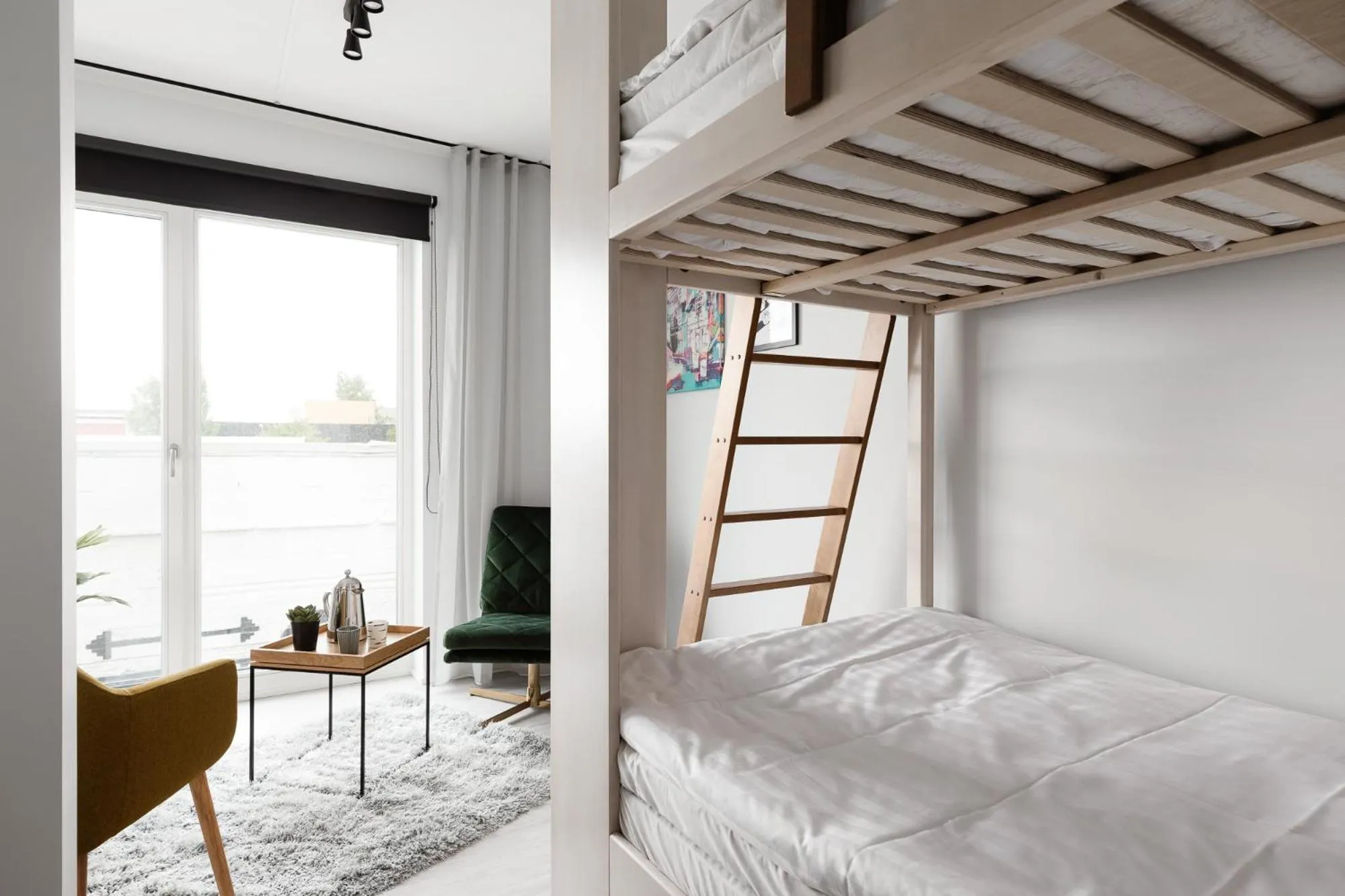 Seating area, Bed in Bob W Tallinn Telliskivi