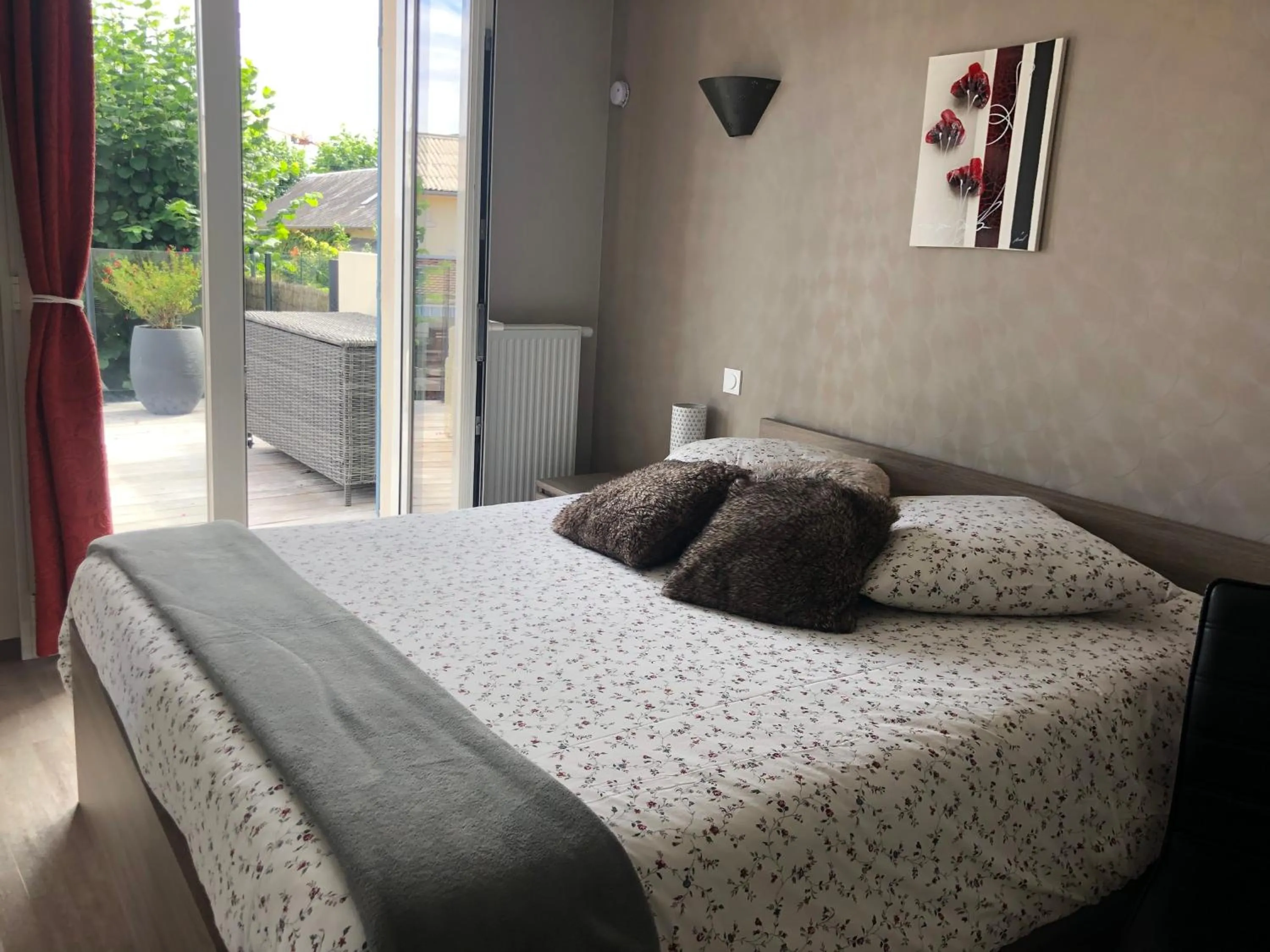 Bed in Hotel la piscine