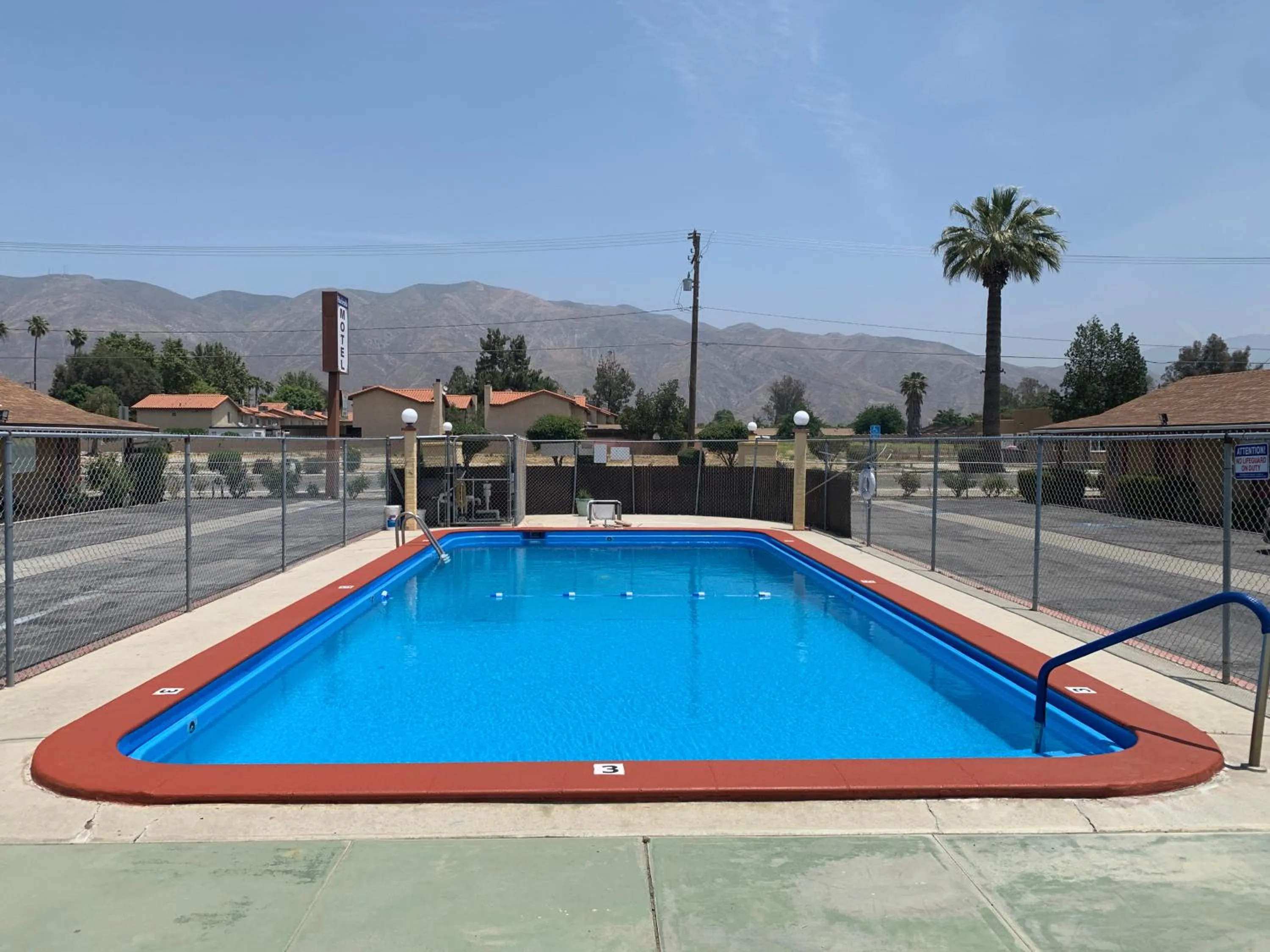 Pool view in Hacienda Motel