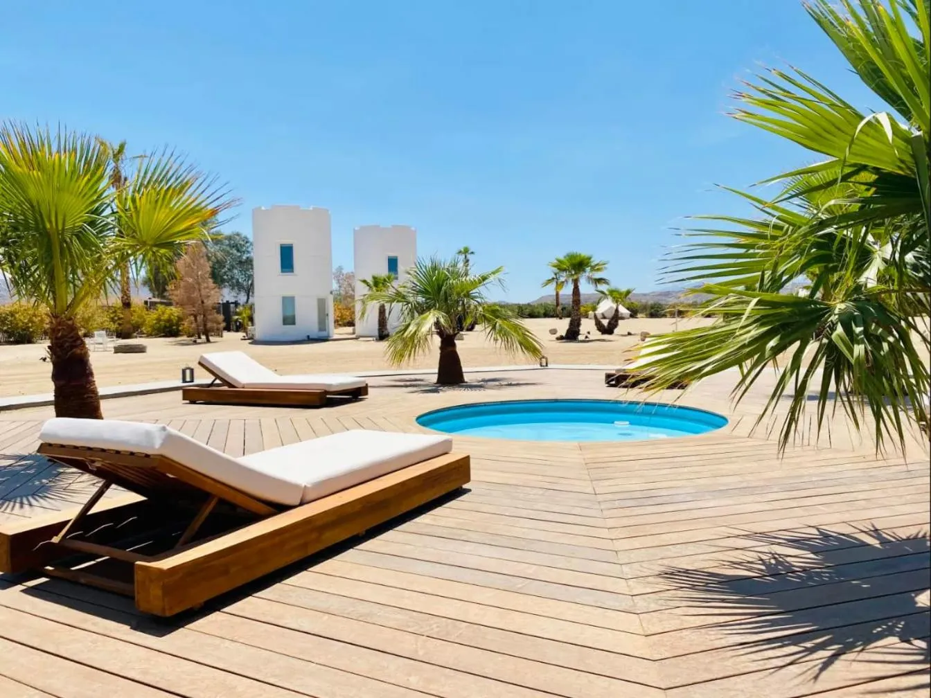 Pool view in The Castle House Estate