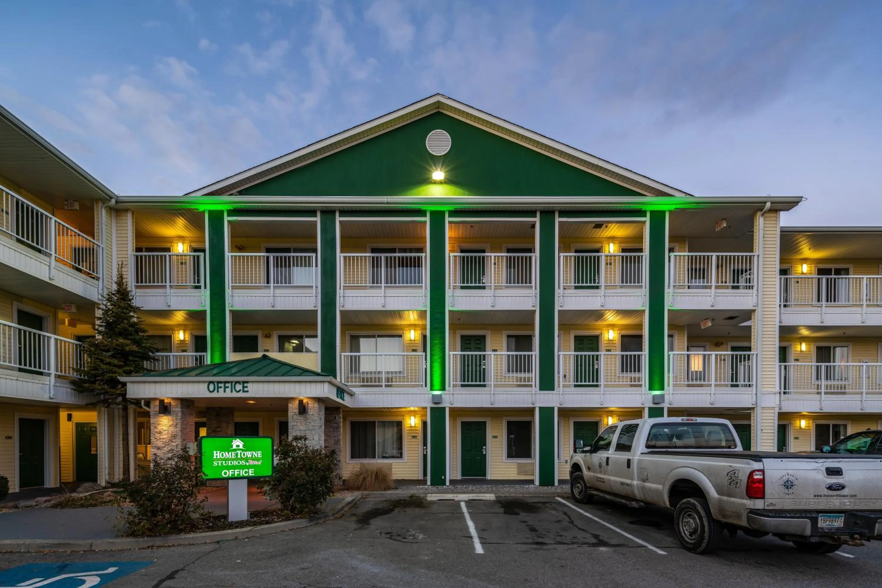 Property building in HomeTowne Studios by Red Roof Spokane - Valley