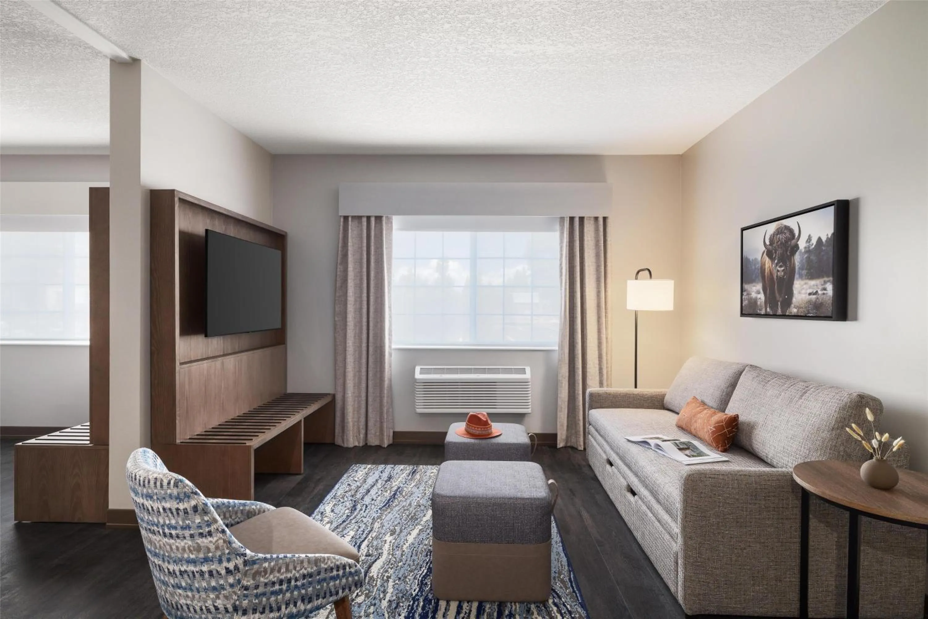 Living room in Starlite Yellowstone, Tapestry Collection by Hilton