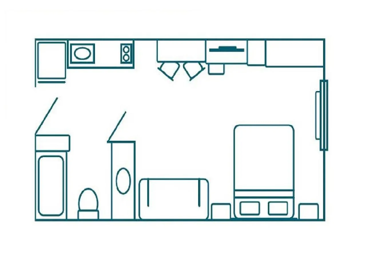 Floor plan in WoodSpring Suites Fort Worth Fossil Creek