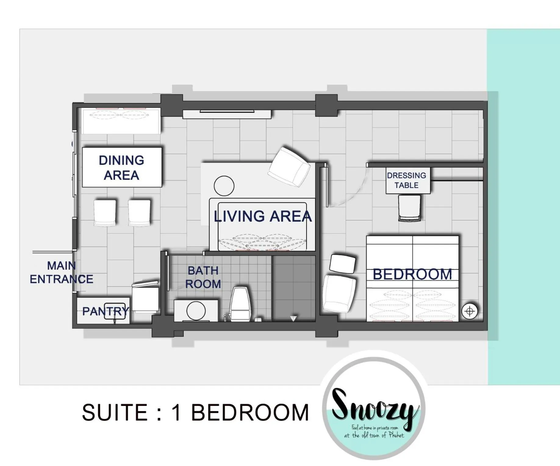 Bed in Snoozy Guesthouse