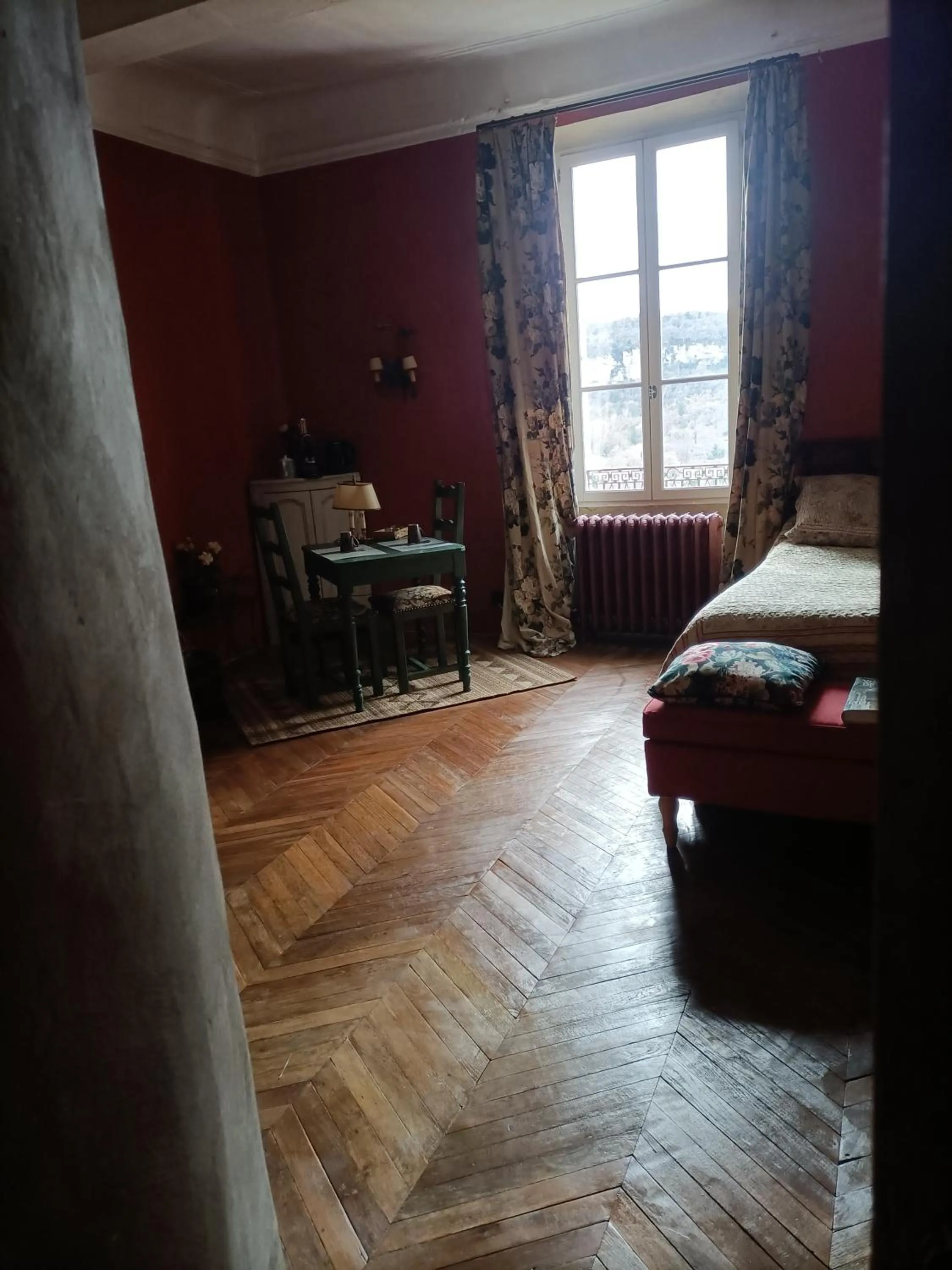 Bed in Chambre avec vue